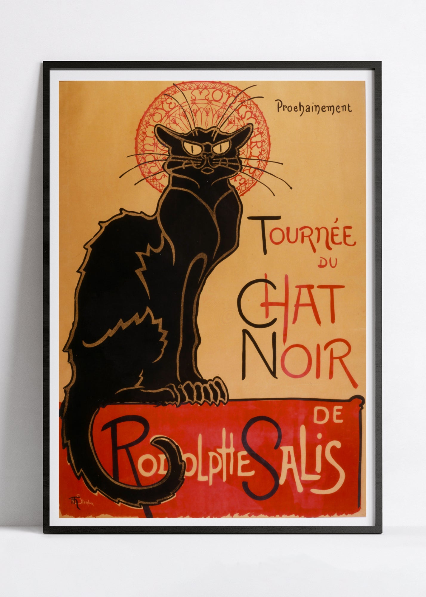 Affiche Art Nouveau "Chat Noir" - Steinlen  - Haute Définition - papier mat 230gr/m²