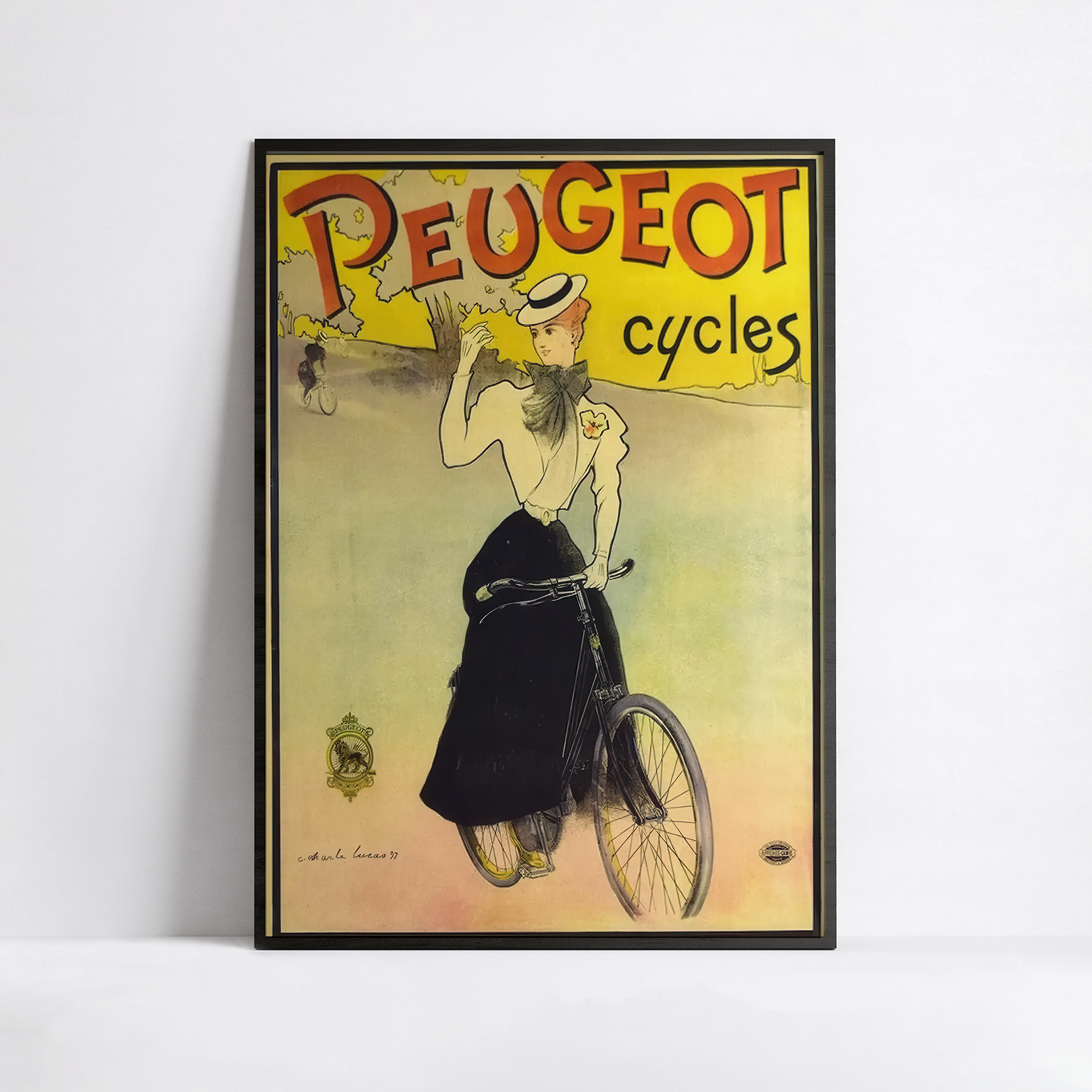 Vintage bicycle poster "Cycles Peugeot" - Roger Pérot - High Definition - matte paper 230gr/m²