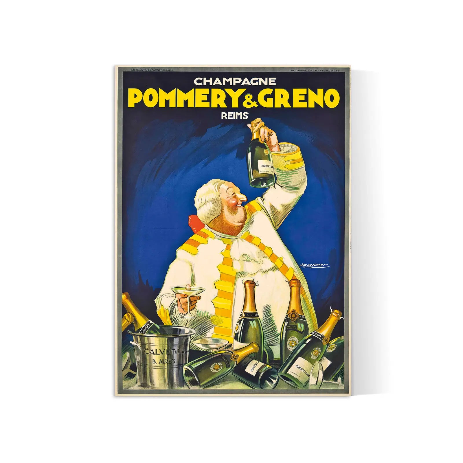 Art-Deco-Poster „Champagne Pommery & Greno“ – Achille Mauzan – High Definition – mattes Papier 230 g/m²