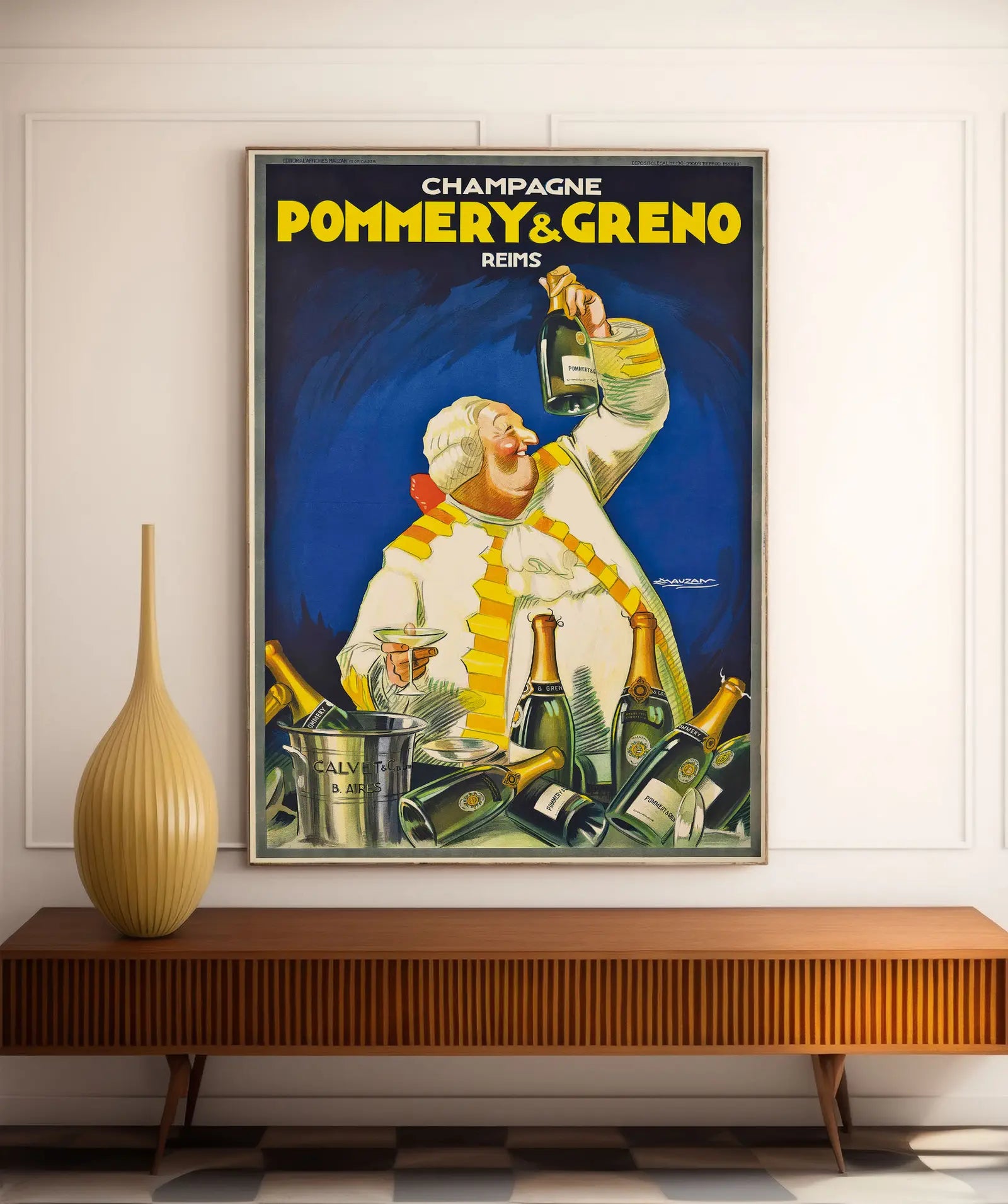 Art-Deco-Poster „Champagne Pommery & Greno“ – Achille Mauzan – High Definition – mattes Papier 230 g/m²