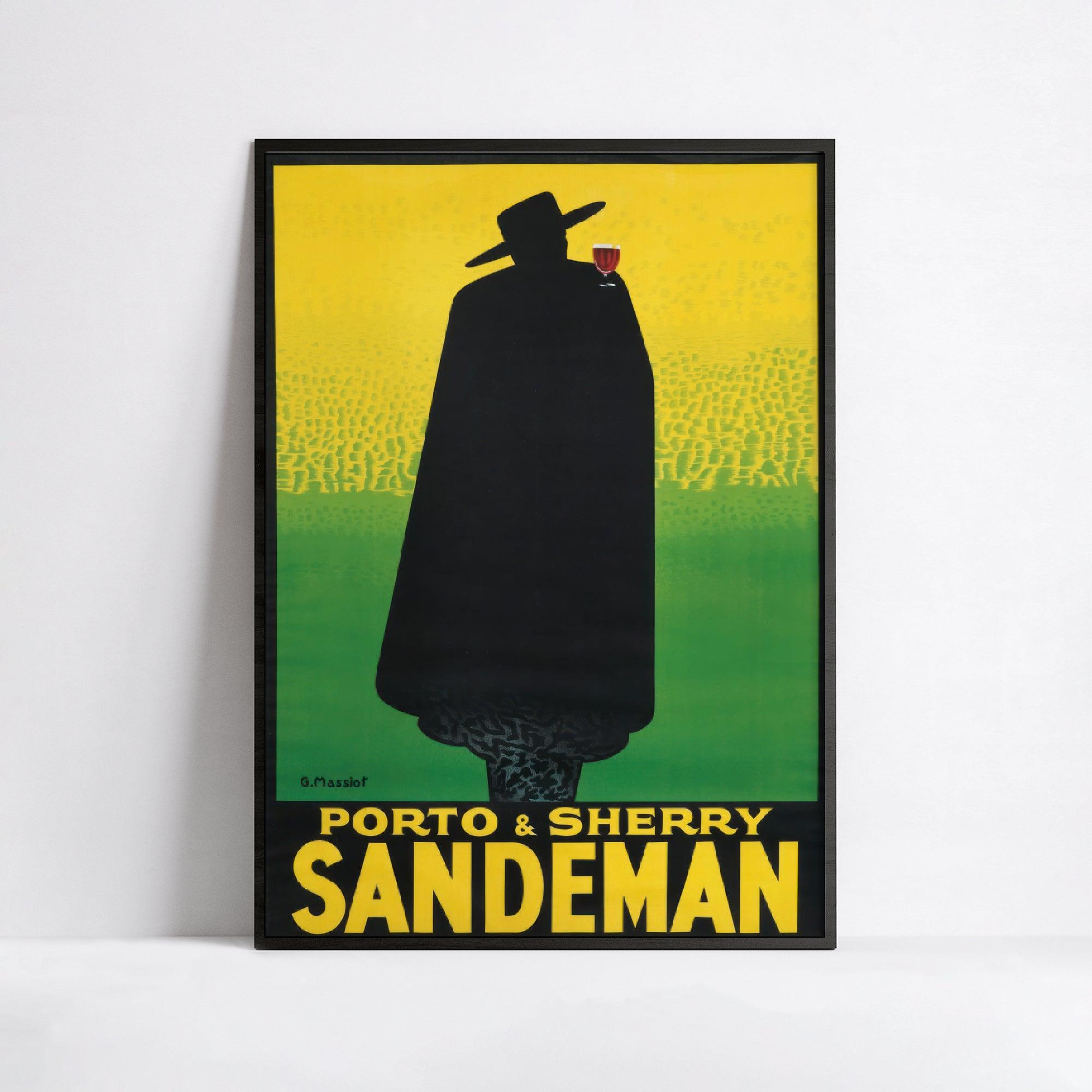 Affiche alcool vintage "Porto et Sherry Sandeman" - George Massiot - Haute Définition - Poster Vintage