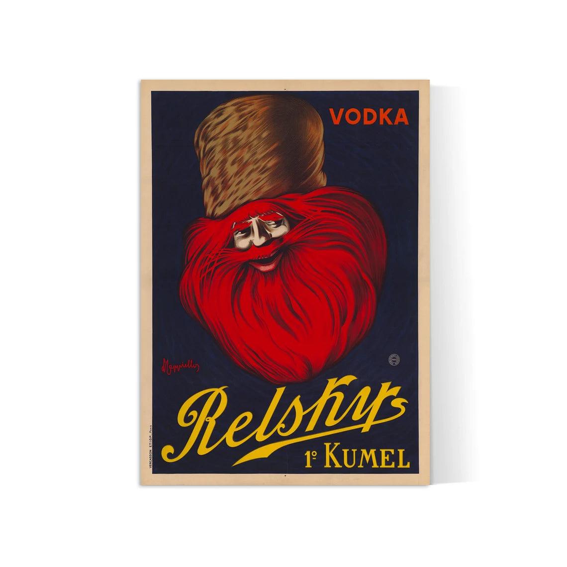 Affiche alcool vintage "Vodka Relsky" - Leonetto Cappiello - Haute Définition - papier mat 230gr/m2 - Poster Vintage