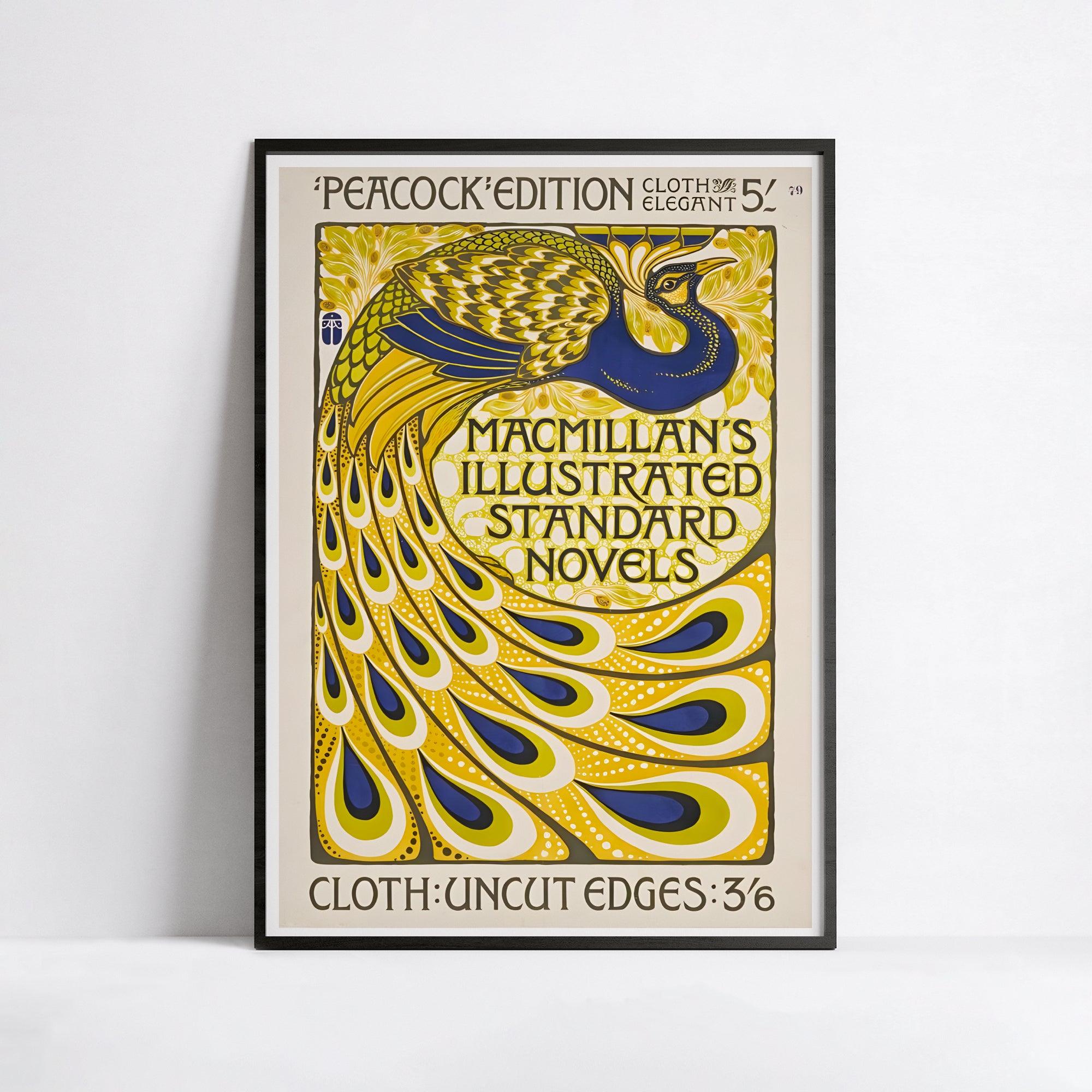 Affiche Art Nouveau "Paon" - Turbayne - Haute Définition - papier mat 230gr/m² - Poster Vintage