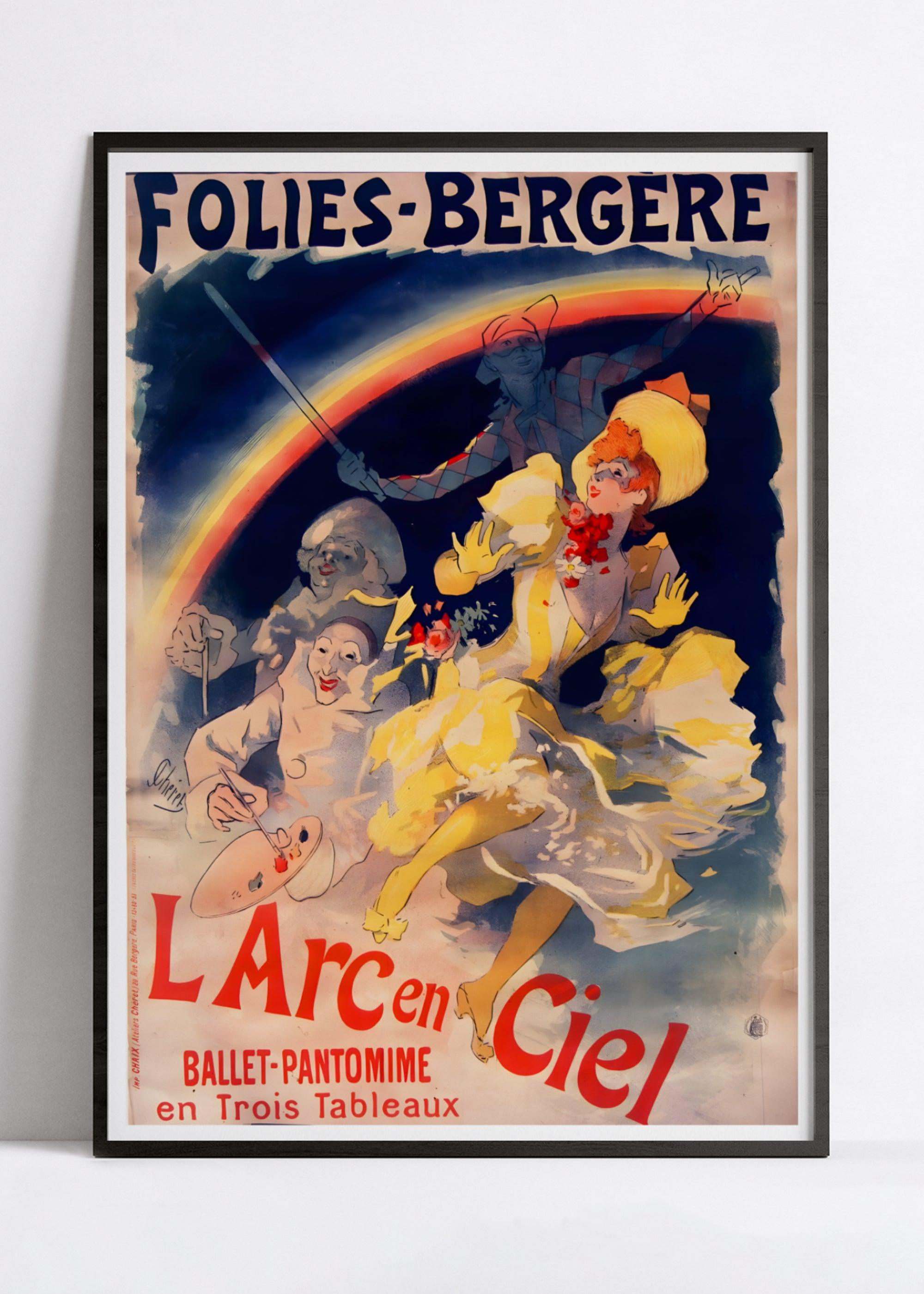 Affiche cabaret vintage "l'Arc en ciel" - Jules Cheret - Haute Définition - papier mat 230gr/m² - Poster Vintage