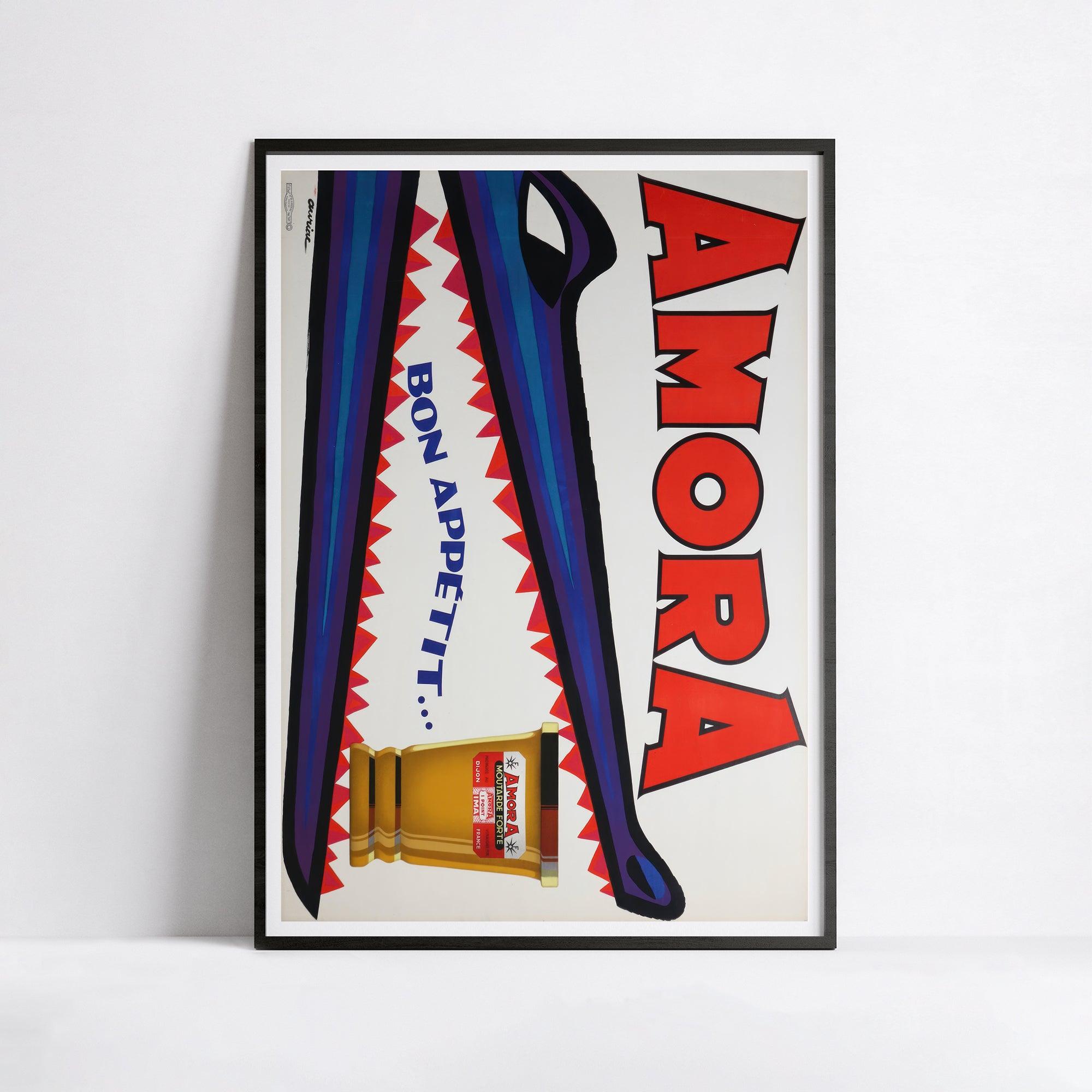 Affiche cuisine vintage "Amora"- Haute Définition - papier mat 230gr/m² - Poster Vintage