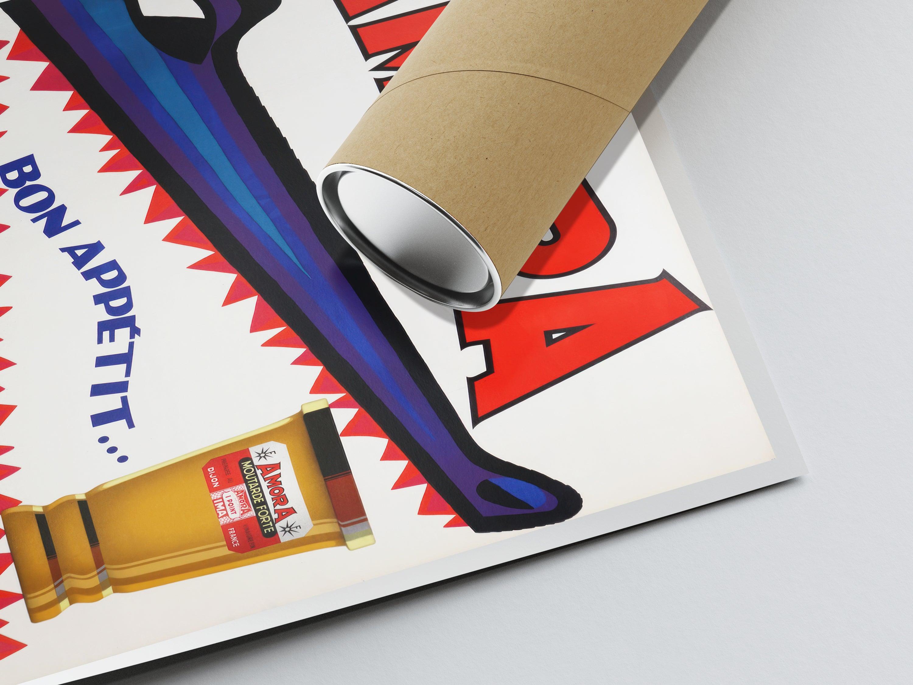 Affiche cuisine vintage "Amora"- Haute Définition - papier mat 230gr/m² - Poster Vintage