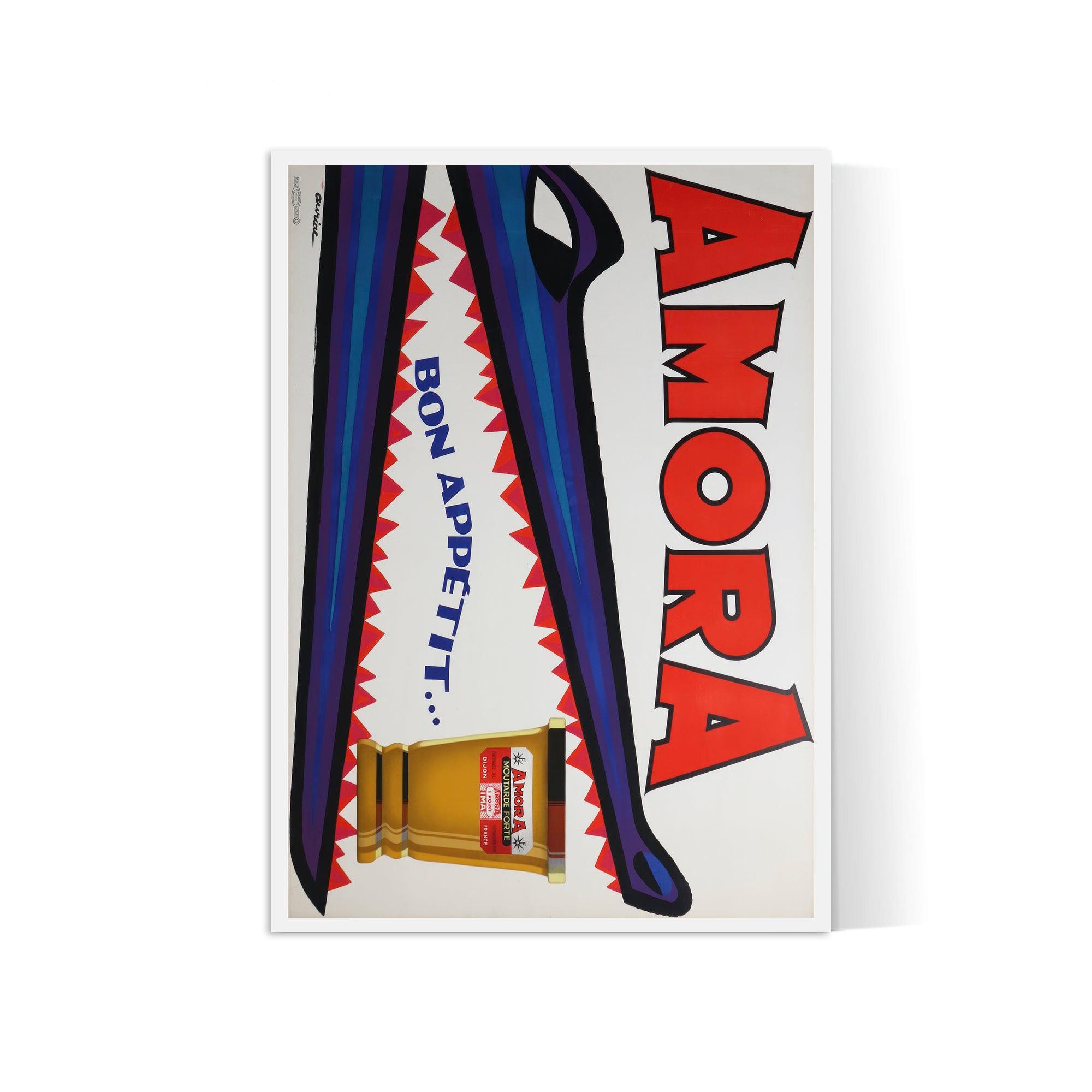 Affiche cuisine vintage "Amora"- Haute Définition - papier mat 230gr/m² - Poster Vintage