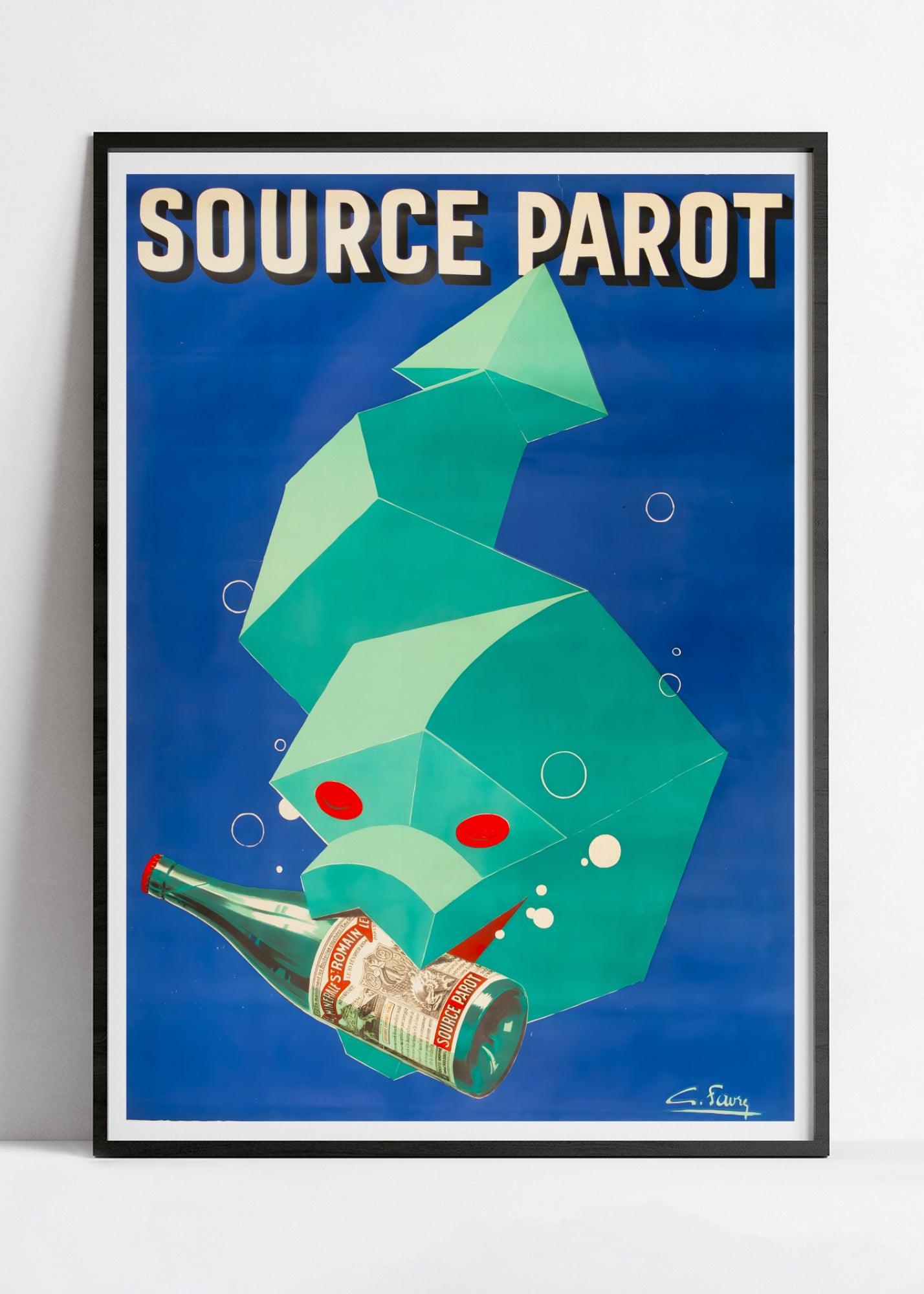 Poster Vintage Eau Acqua Fonte Meo - Affiche HQ 50x70cm - Édition Limitée