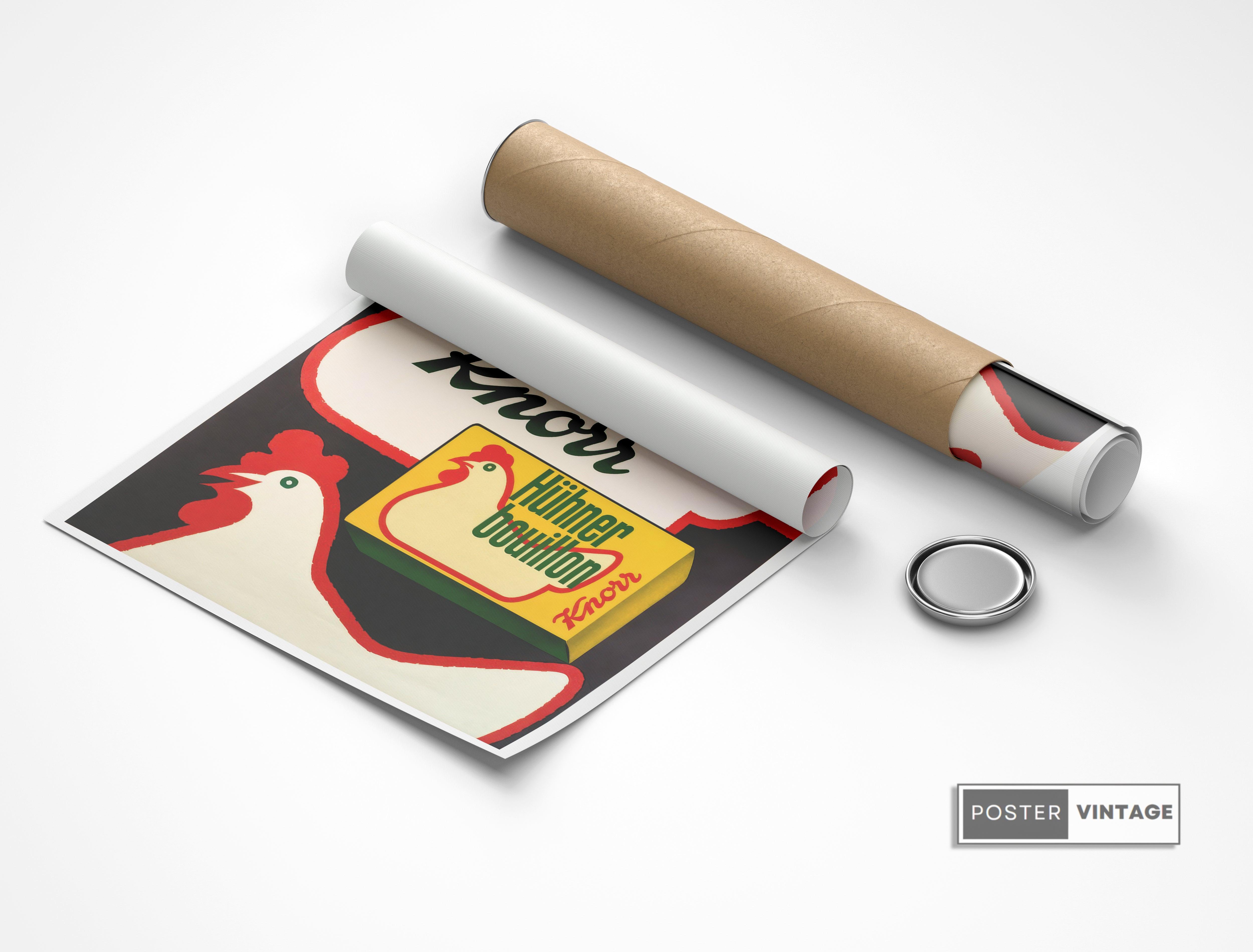 Affiche cuisine vintage "Knorr"- Haute Définition - papier mat 230gr/m² - Poster Vintage