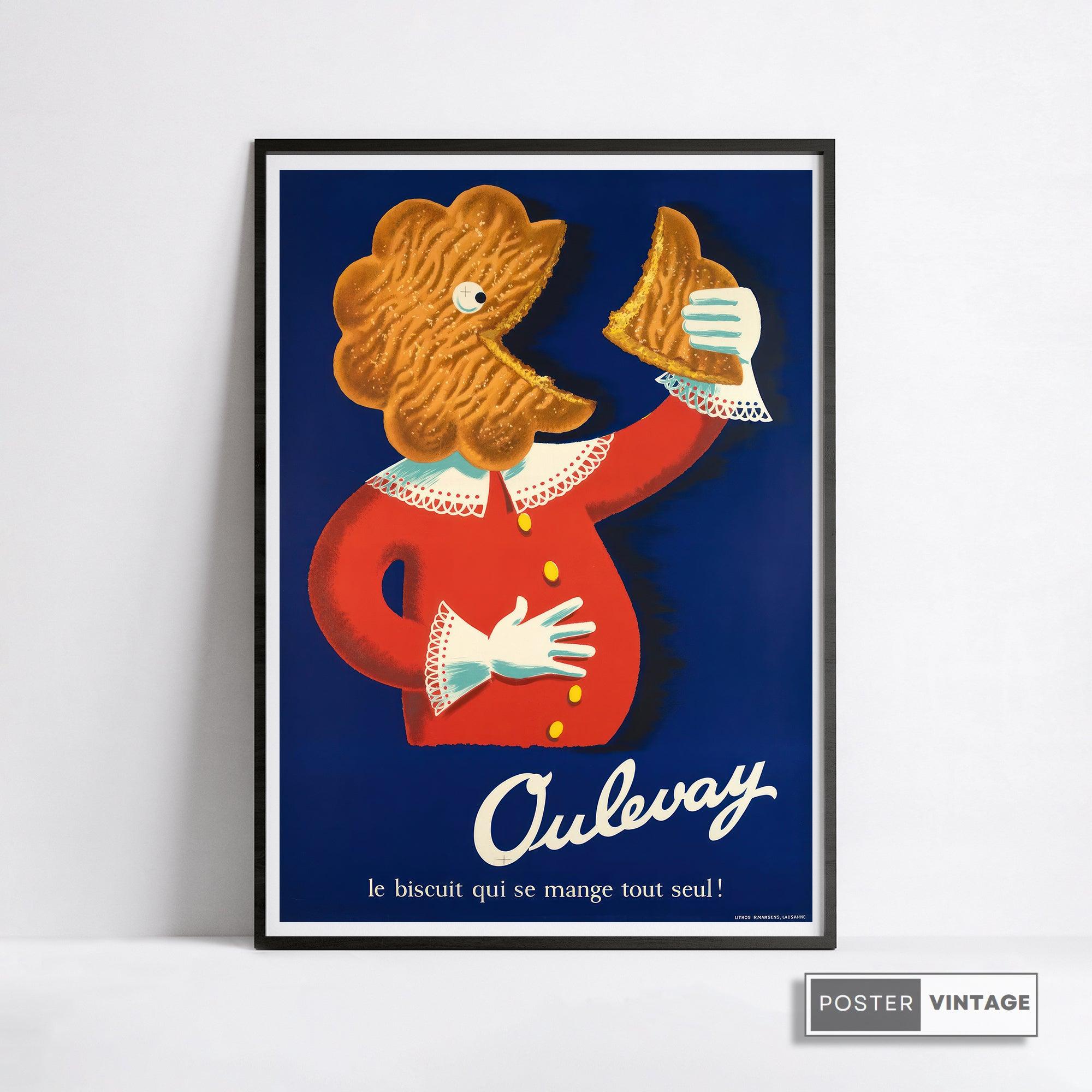 Affiche cuisine vintage "Oulevay" - Haute Définition - papier mat 230gr/m² - Poster Vintage