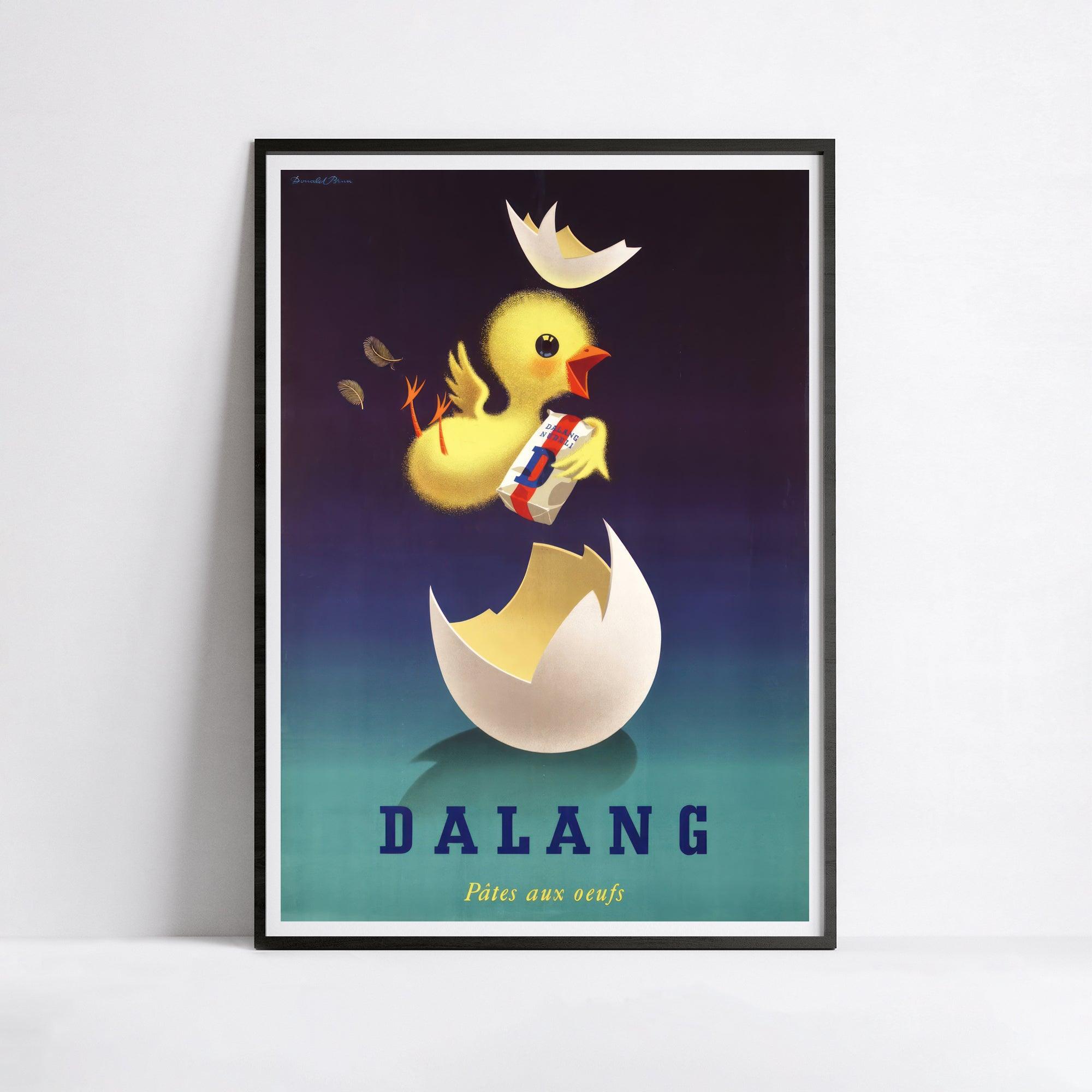 Affiche cuisine vintage "Pâtes Daland"- Haute Définition - papier mat 230gr/m² - Poster Vintage