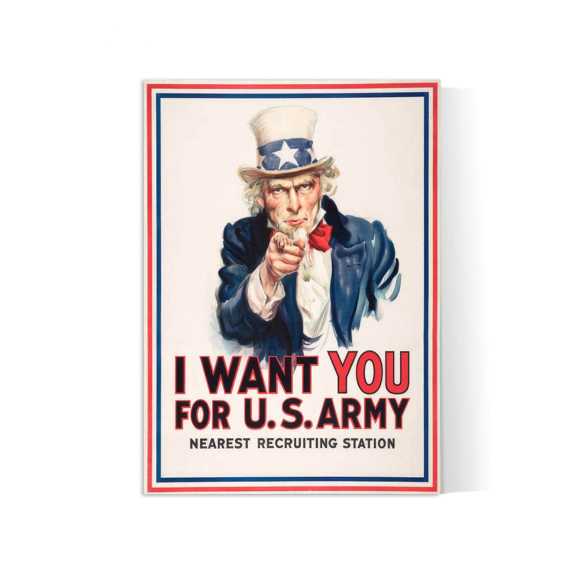 Affiche de propagande "I want you for US Army" - Haute Définition - papier mat 230gr/m² - Poster Vintage