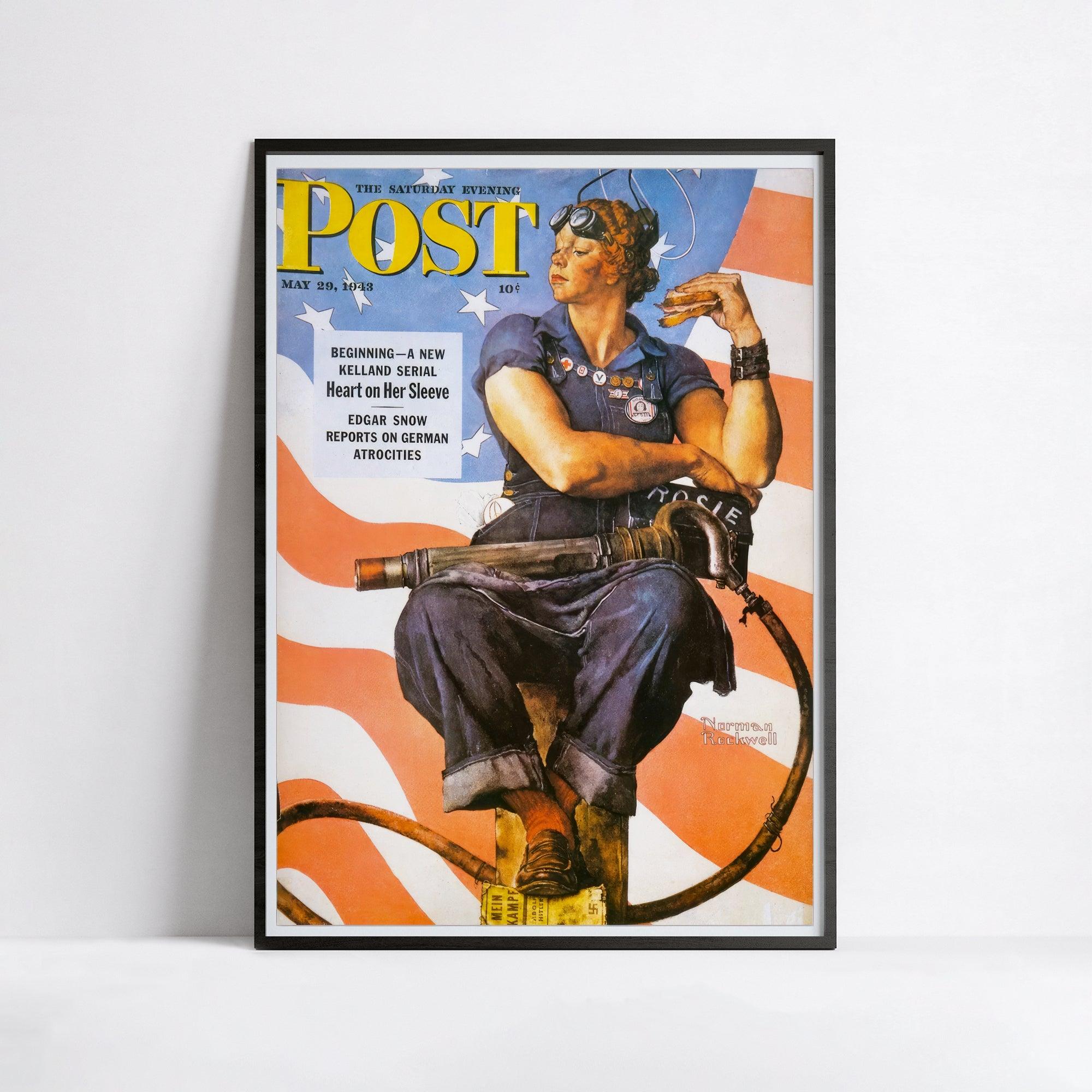 Affiche de propagande "Rosie la riveteuse" - Haute Définition - papier mat 230gr/m² - Poster Vintage