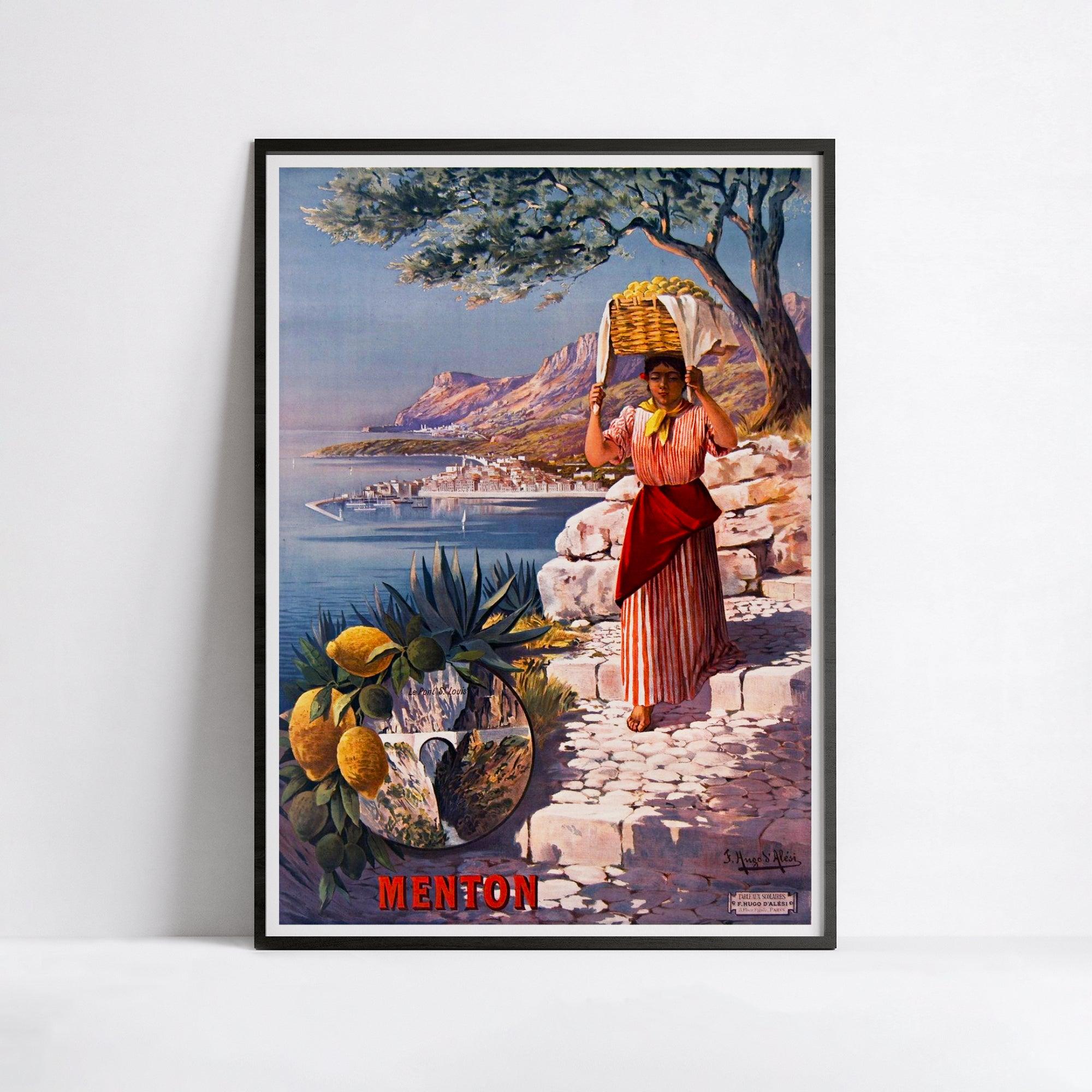 Posters Déco Citron Et Olivier - Lot De 3, Taille 50x70 Cm, Sans Cadre, Style Méditerranéen Vintage