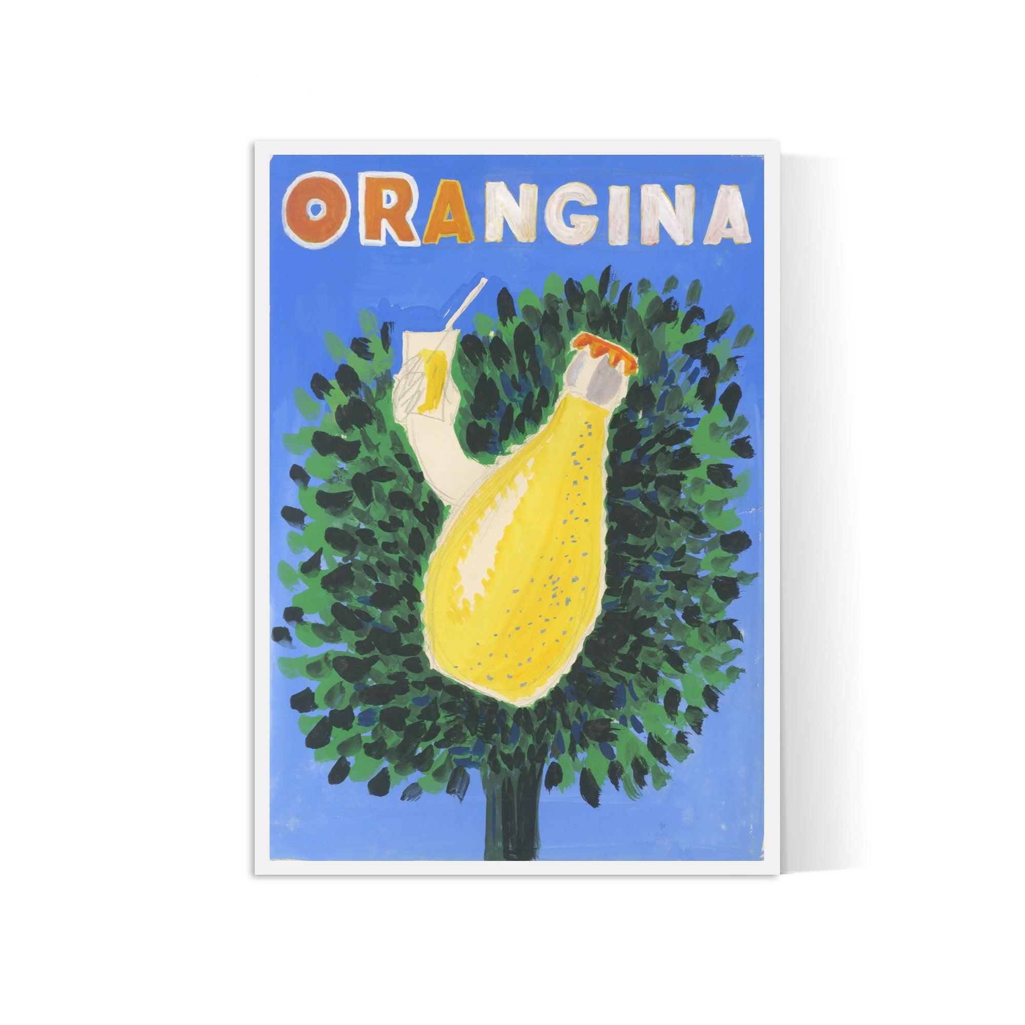 Affiche Orangina "Arbre fruitier" - Villemot - Haute Définition - papier mat 230gr/m² - Poster Vintage