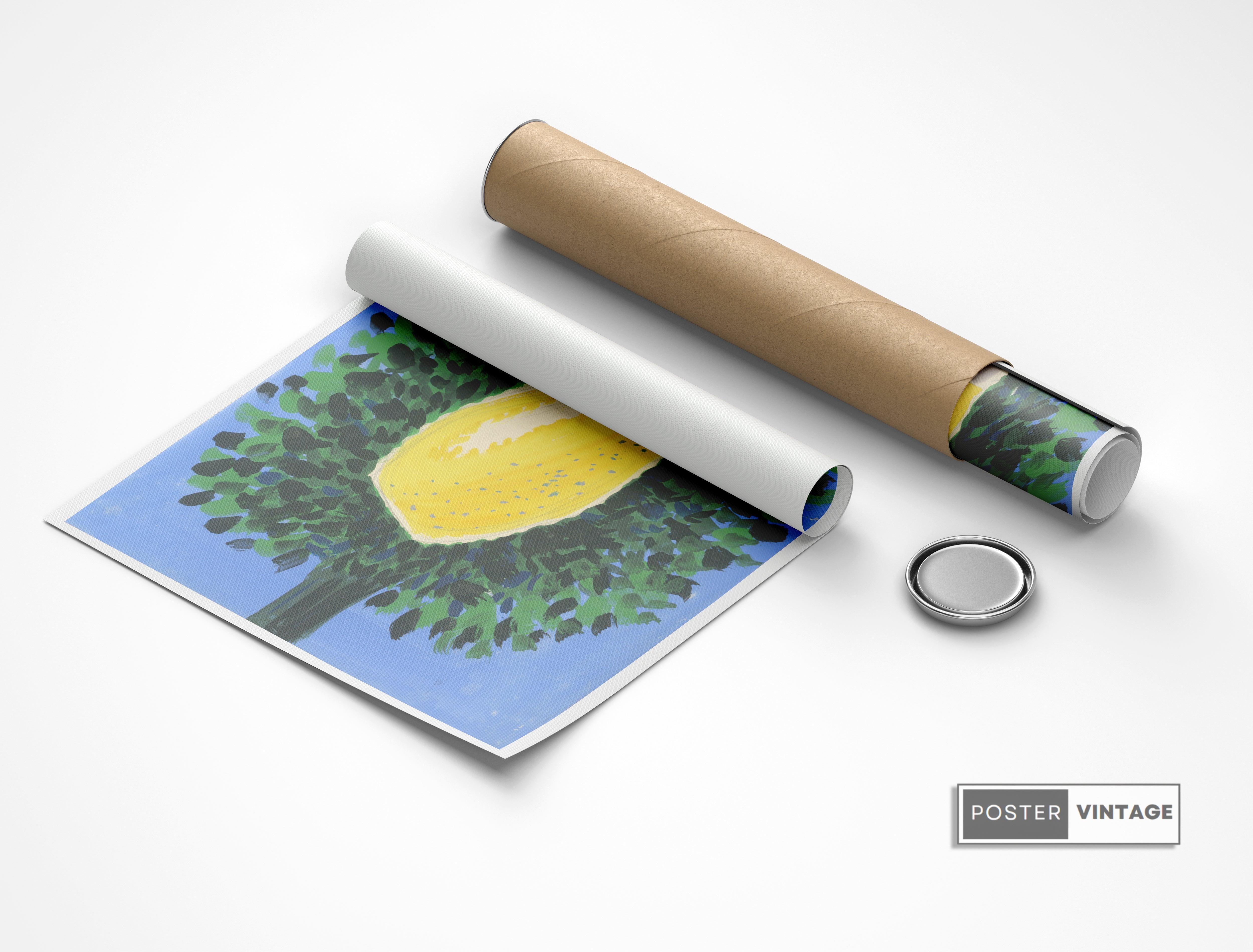 Affiche Orangina "Arbre fruitier" - Villemot - Haute Définition - papier mat 230gr/m² - Poster Vintage