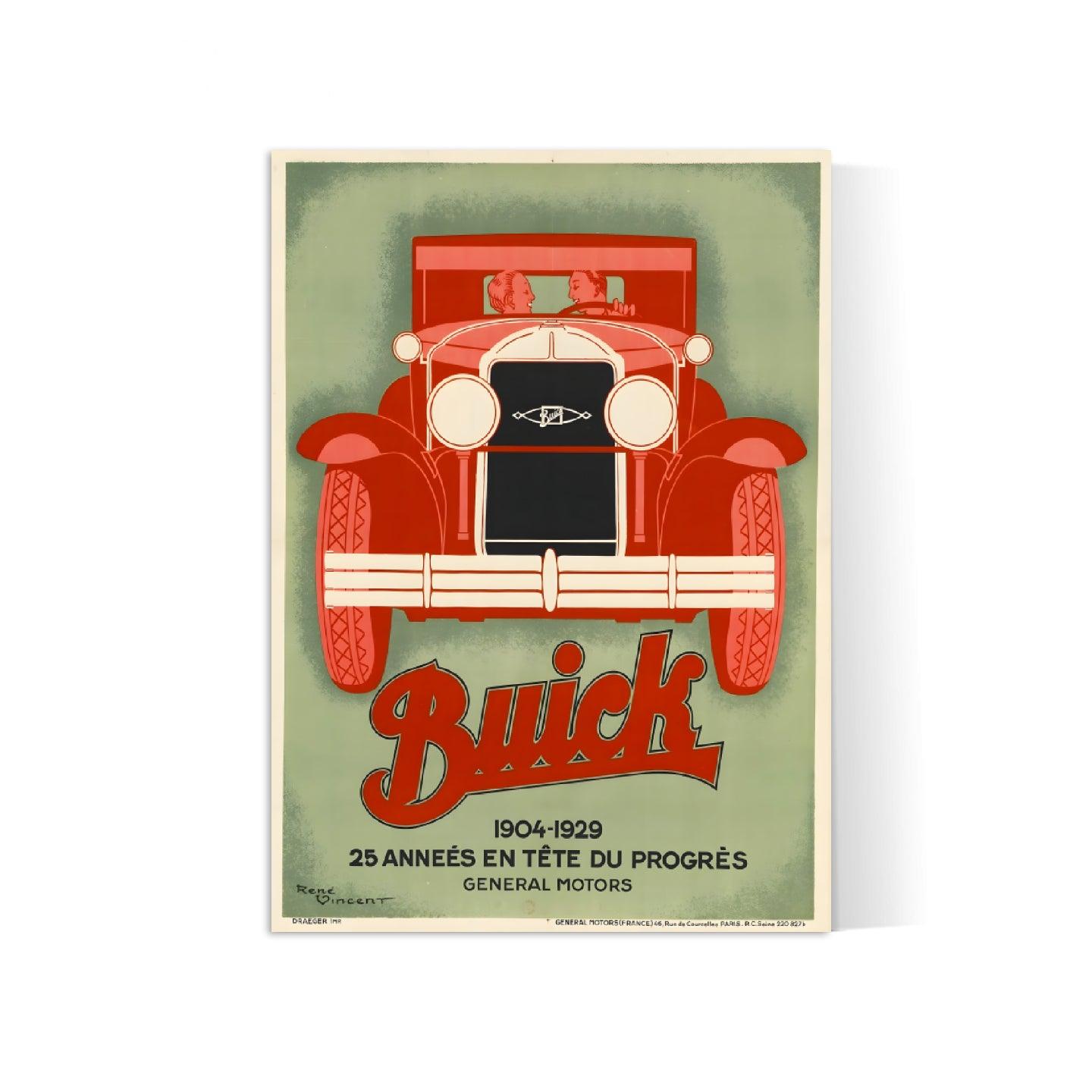 Affiche publicitaire vintage "Buick" - Haute Définition - papier mat 230gr/m² - Poster Vintage