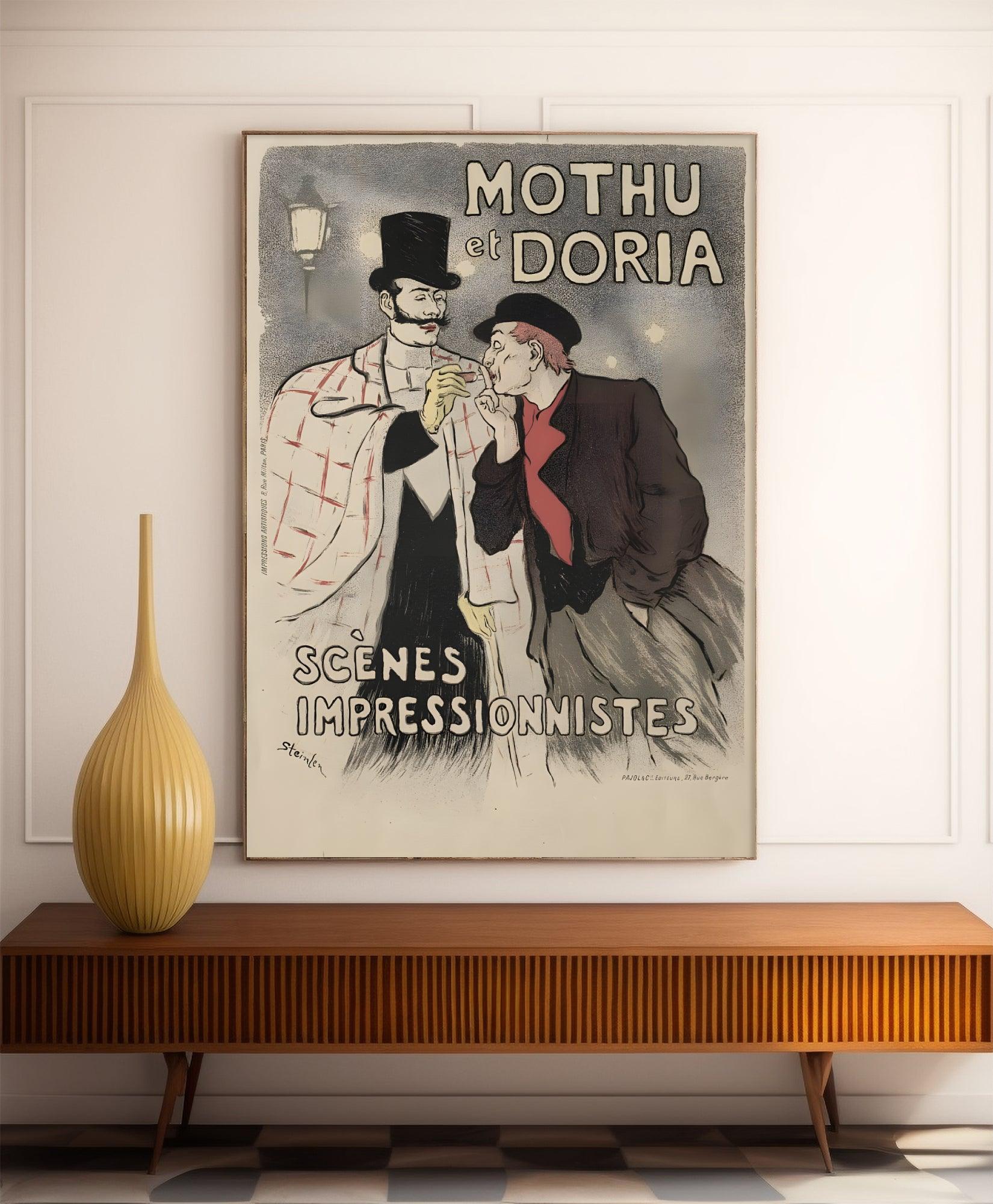Affiche Theophile Alexandre Steinlen "Mothu et Doria" - Art Nouveau - Haute Définition - papier mat 230gr/m² - Poster Vintage