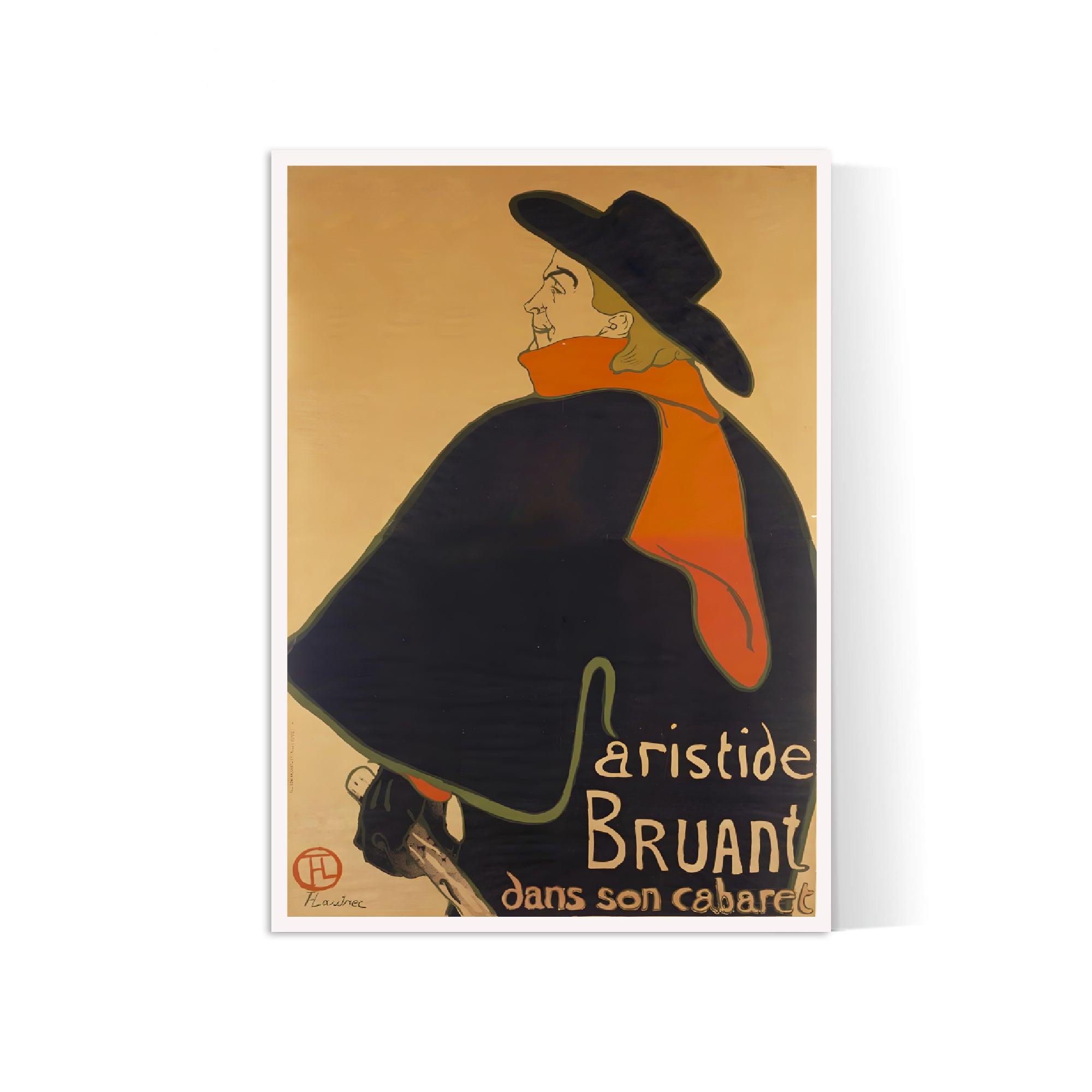 Affiche Toulouse-Lautrec "Aristide Bruant" - Art Nouveau - Haute Définition - papier mat 230gr/m² - Poster Vintage