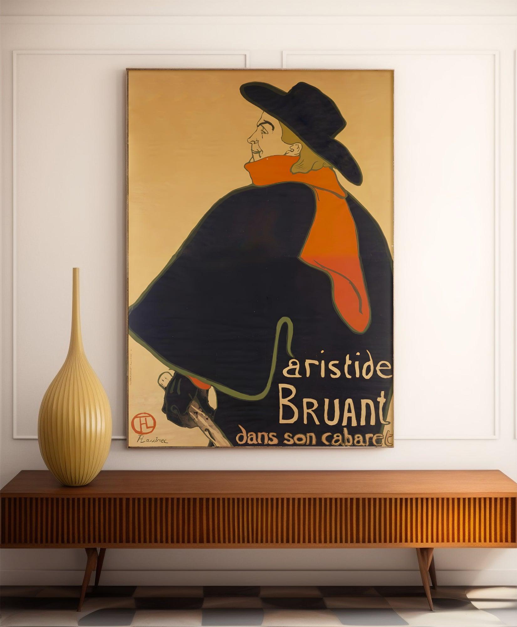 Affiche Toulouse-Lautrec "Aristide Bruant" - Art Nouveau - Haute Définition - papier mat 230gr/m² - Poster Vintage