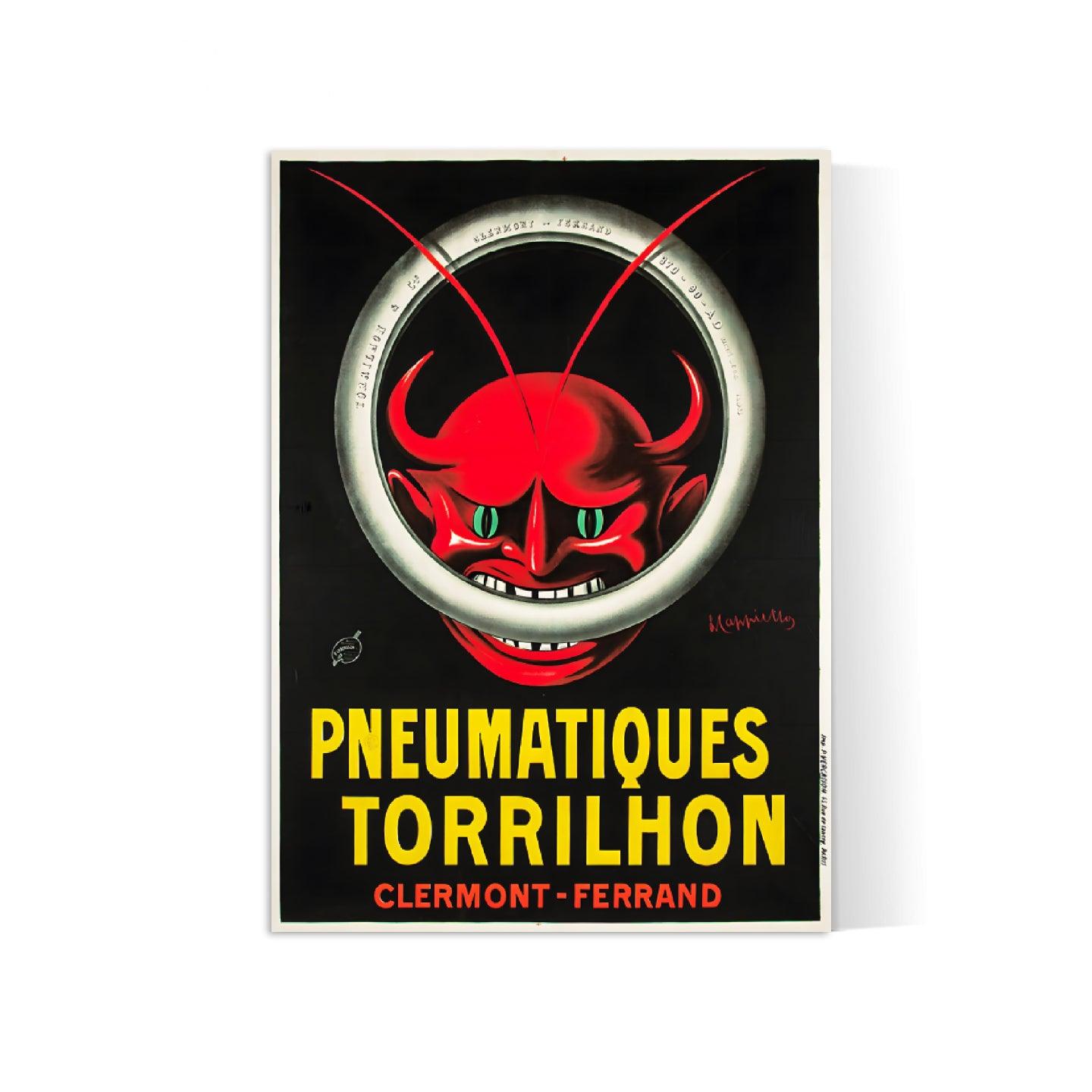 Affiche velo vintage "Pneumatiques Torrihlon" - Leonetto Cappiello- Haute Définition - papier mat 230gr/m² - Poster Vintage