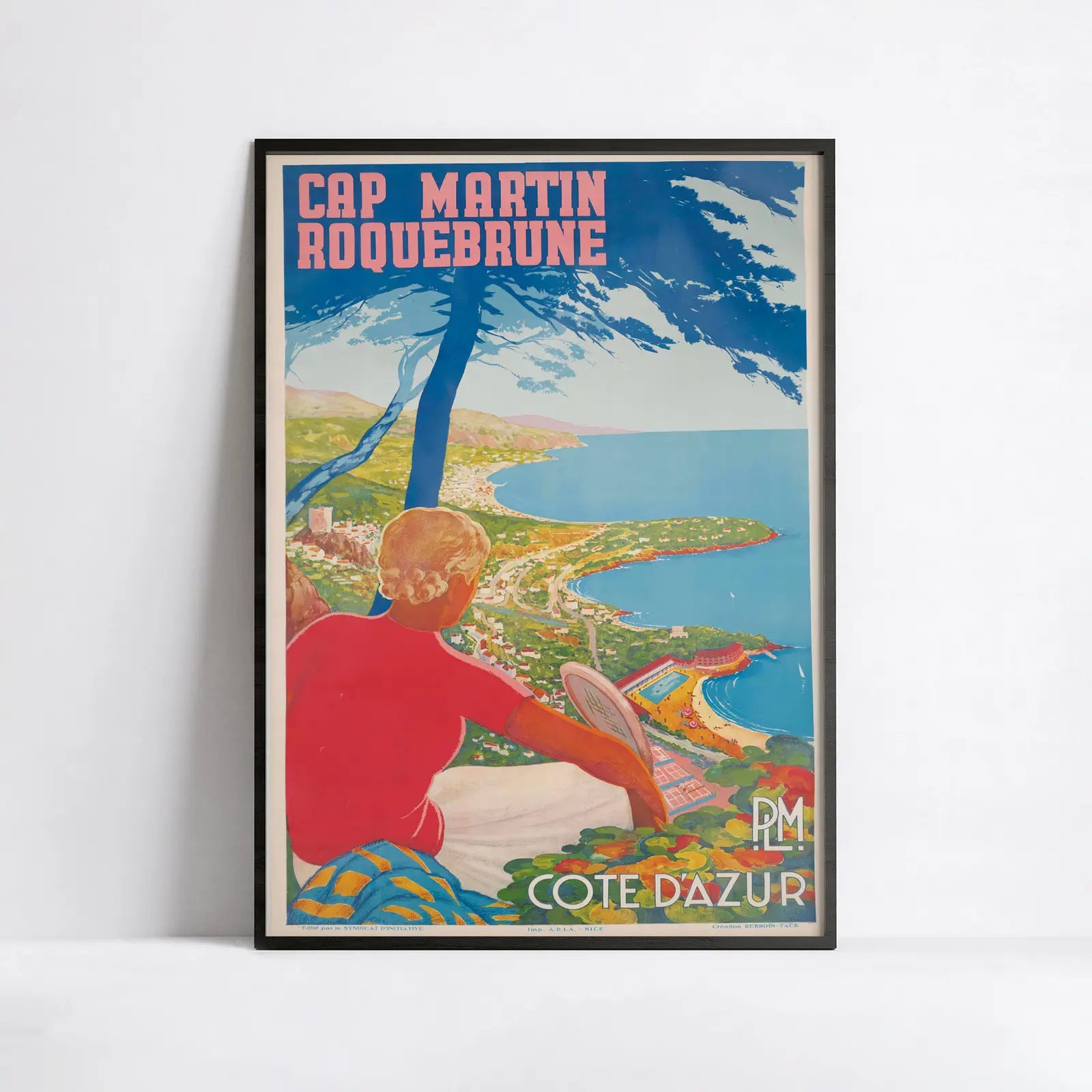 Vintage-Reiseplakat „Cap Martin Roquebrune“ – High Definition – mattes Papier 230 g/m²