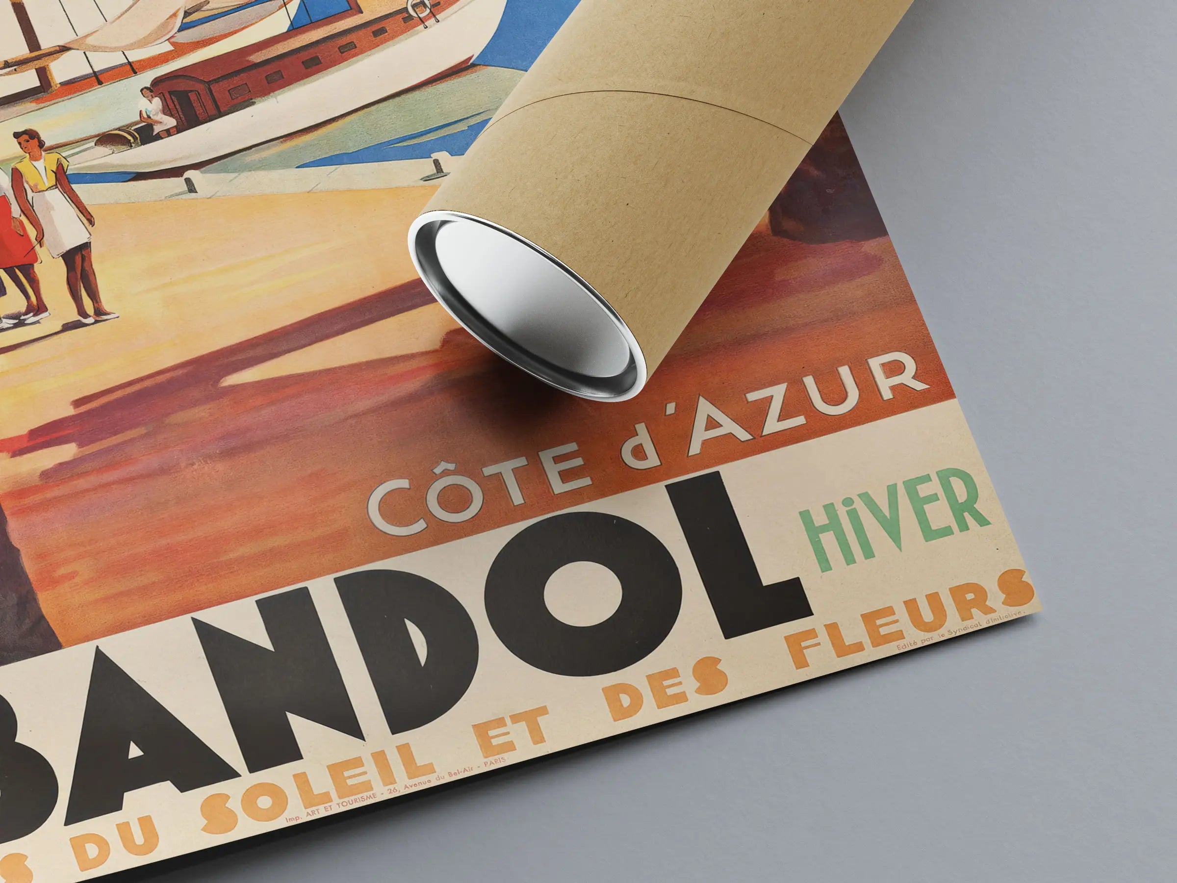 Affiche voyage vintage "Bandol" - E. Paul Champseix - Haute Définition - papier mat 230gr/m²