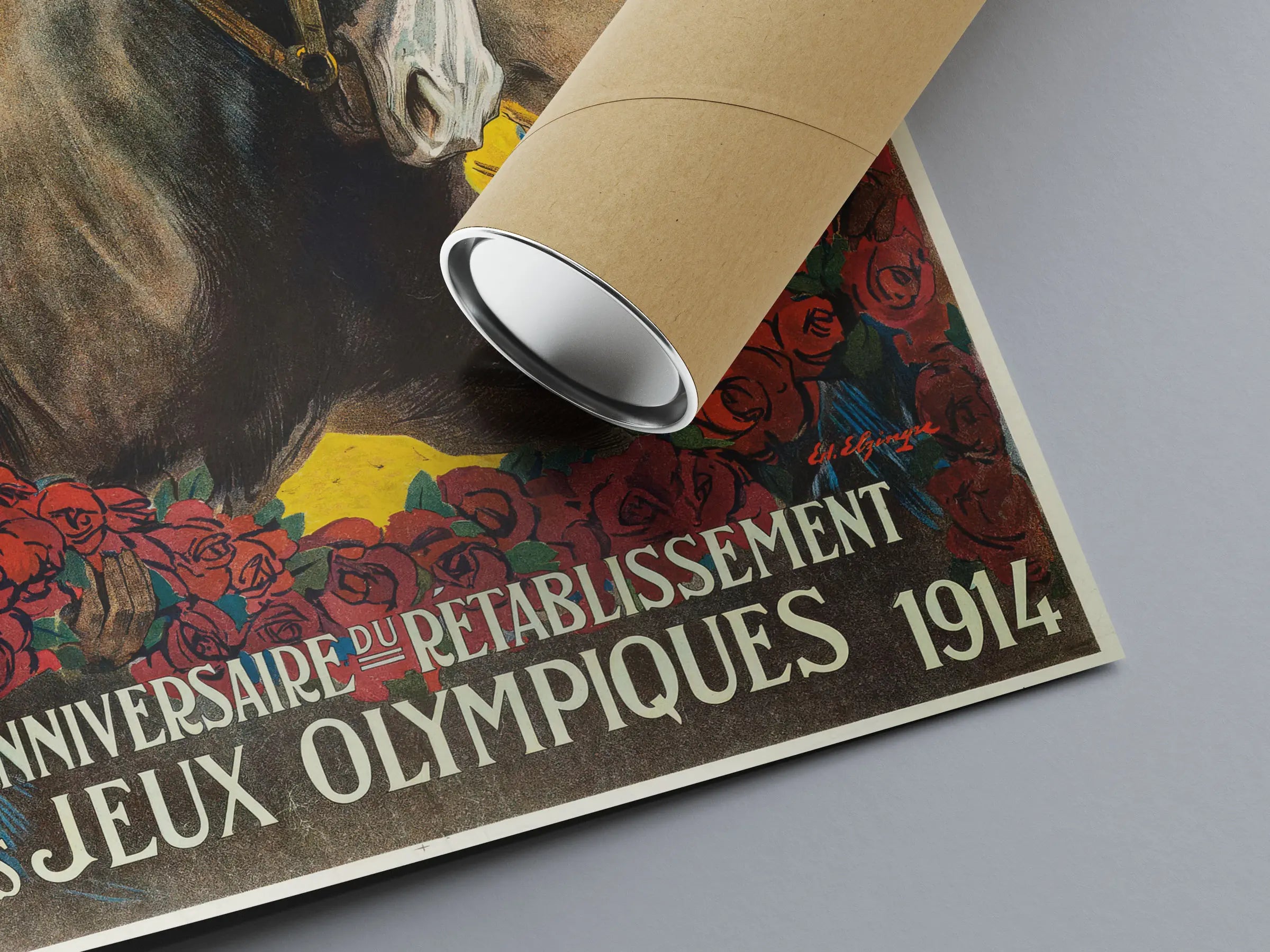 Affiche vintage "XXIeme Anniversaire Premier Etablissement des Jeux Monaco" - Édouard Elzingre - Haute Définition - papier mat 230gr/m²