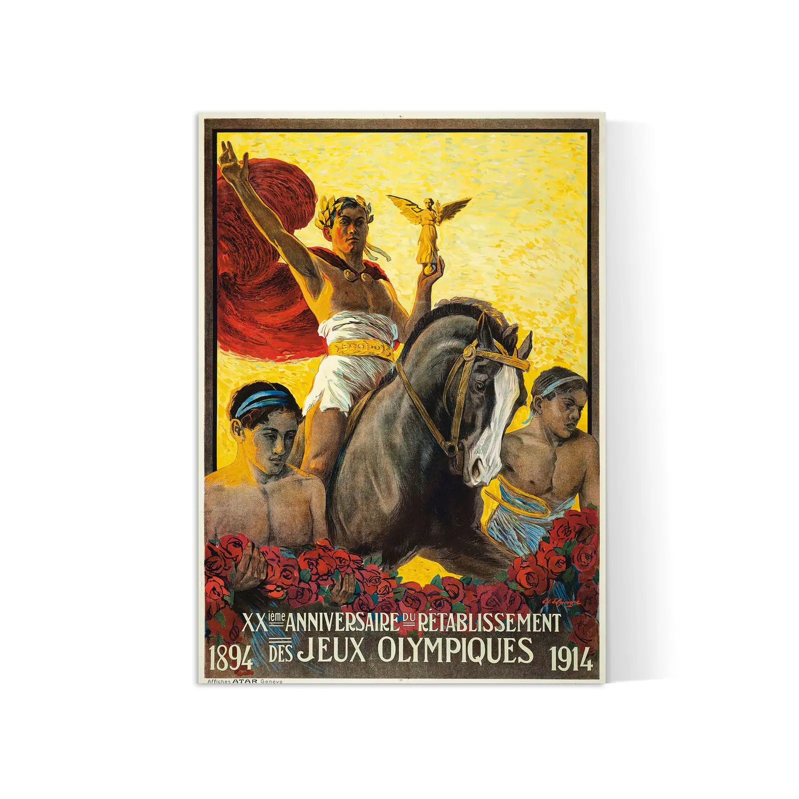 Affiche vintage "XXIeme Anniversaire Premier Etablissement des Jeux Monaco" - Édouard Elzingre - Haute Définition - papier mat 230gr/m²