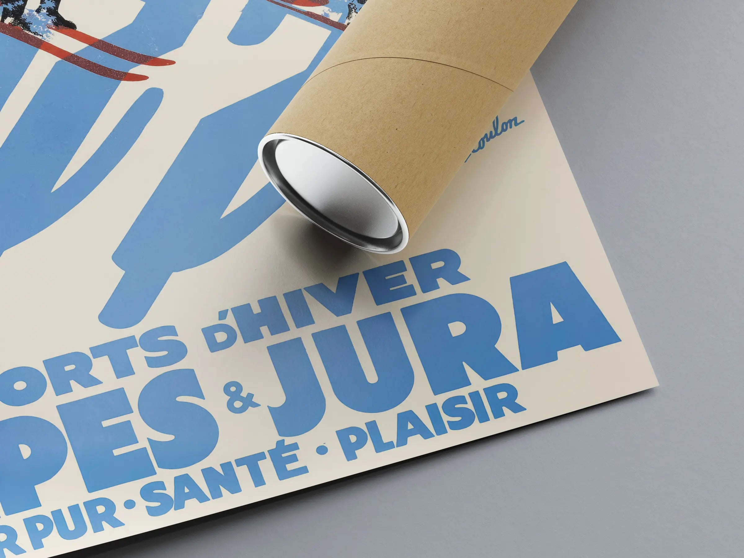 Affiche voyage vintage "Alpes Jura" - Eric de Coulon - Haute Définition - papier mat 230gr/m²