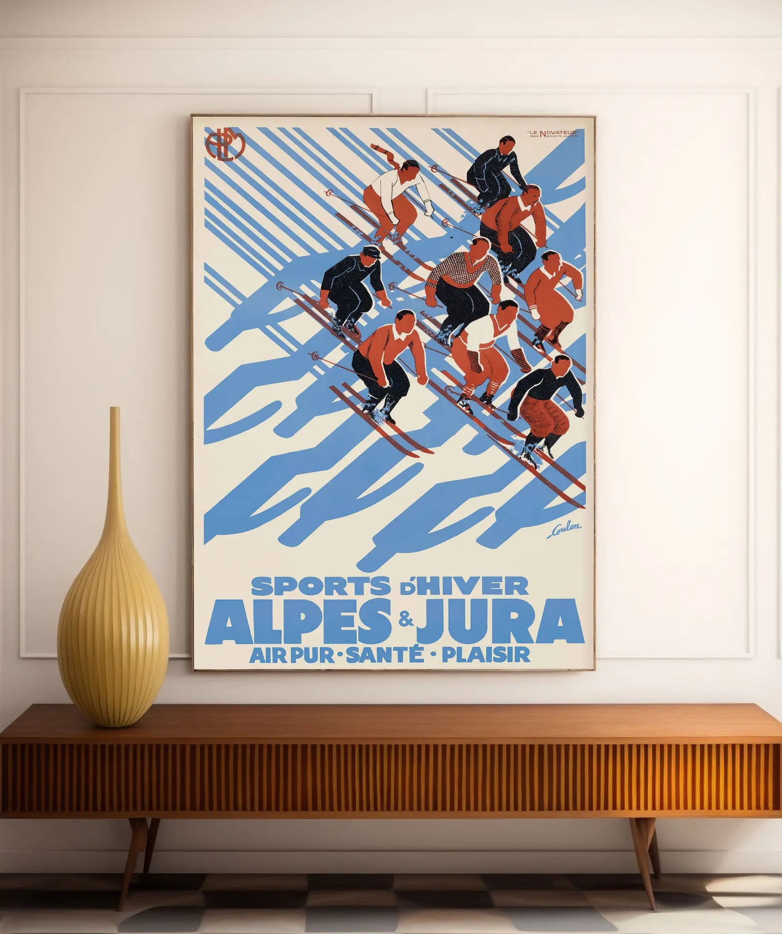 Vintage-Reiseplakat „Alpes Jura“ – Eric de Coulon – High Definition – mattes Papier 230 g/m²