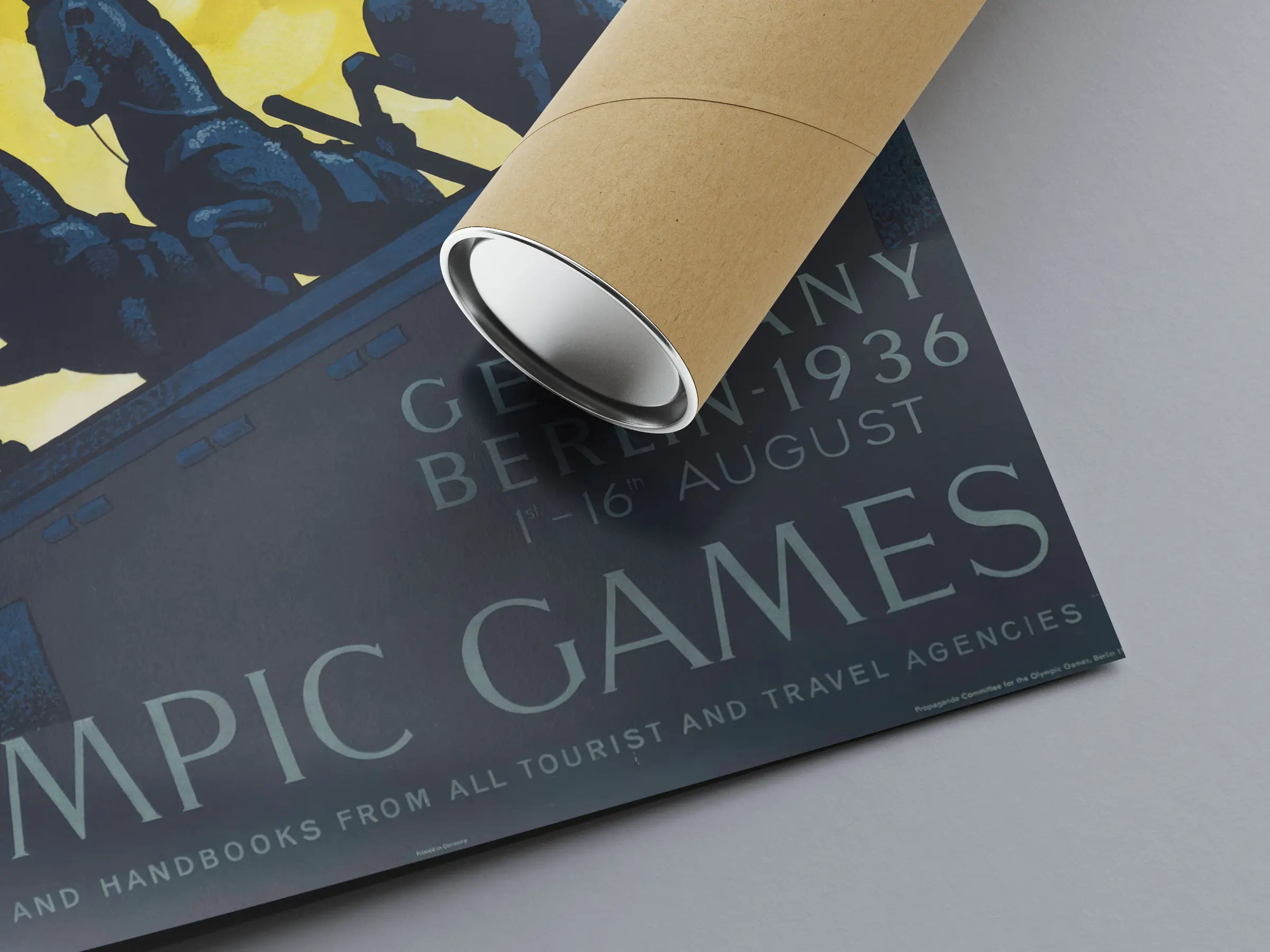 Affiche Sports vintage "Berlin 1936 Olympic Games" - Franz Würbel - Haute Définition - papier mat 230gr/m²