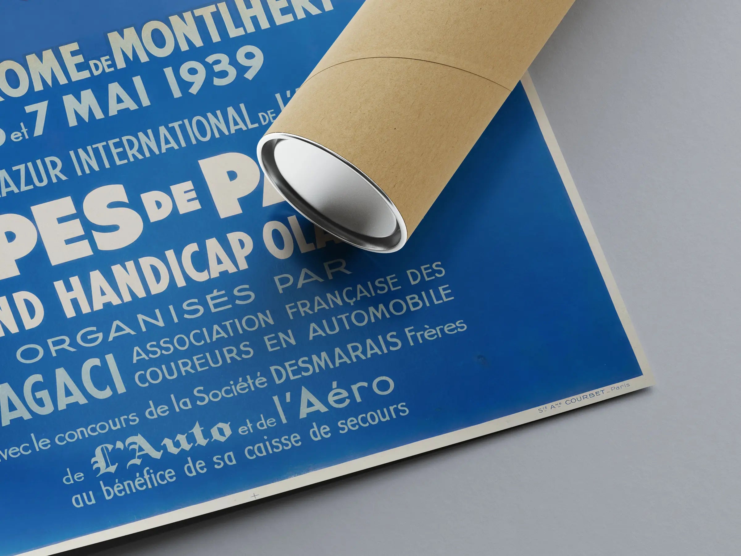 Affiche voiture vintage "Coupes de Paris" - Géo Ham - Haute Définition - papier mat 230gr/m²