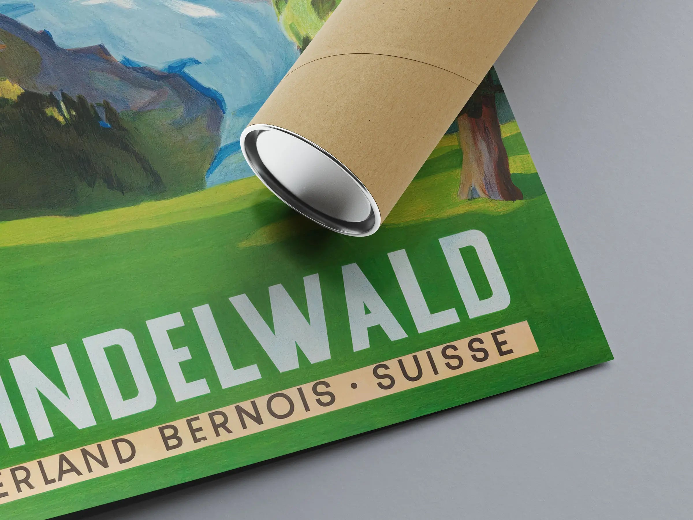 Affiche montagne vintage "Grindelwald" - Hans G. Jegerlehner - Haute Définition - papier mat 230gr/m²