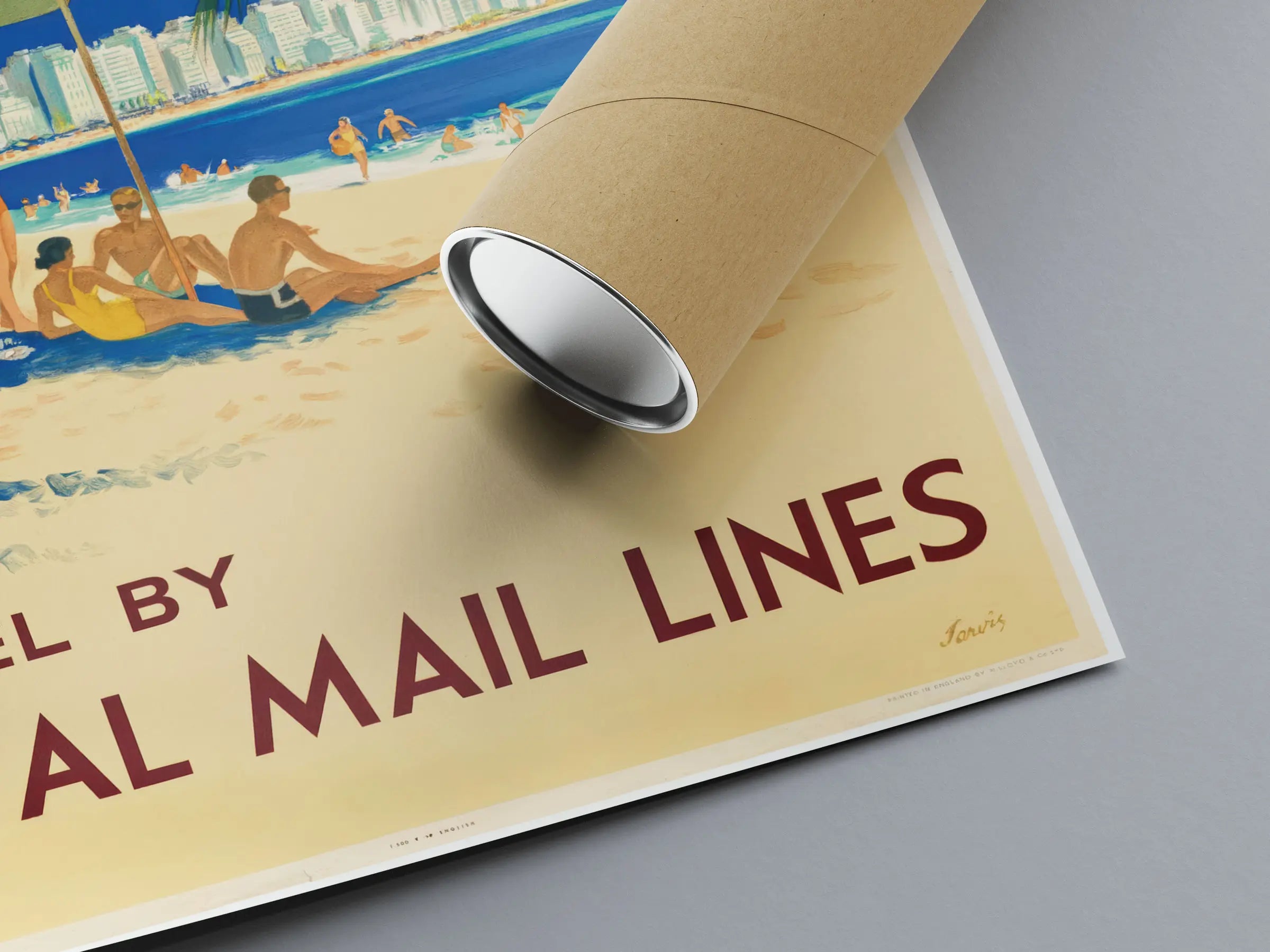 Affiche voyage vintage "South America for Sunshine" - Jarvis - Haute Définition - papier mat 230gr/m²