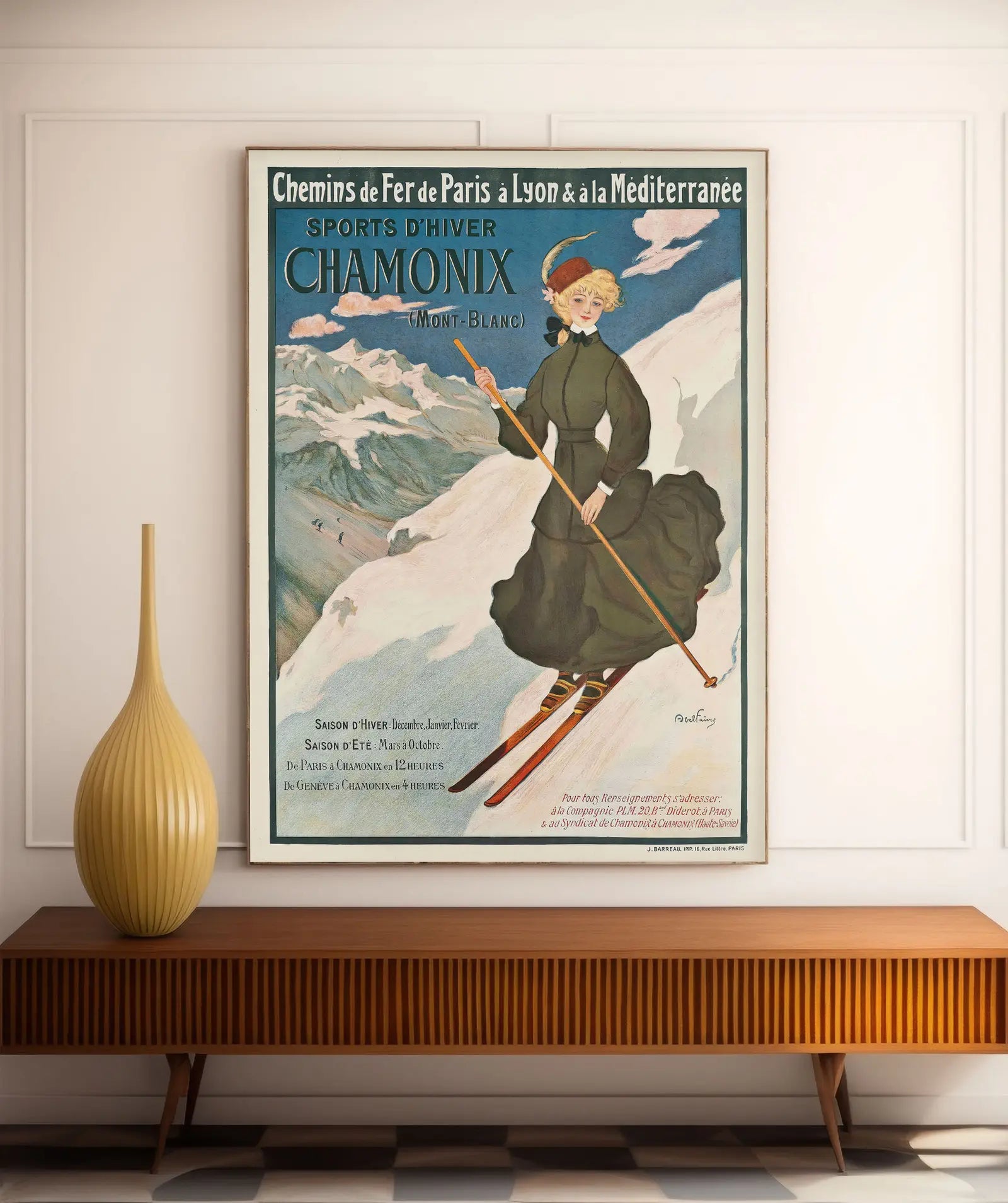 Vintage-Ski-Poster „Wintersport“ – Jules Abel Faivre – High Definition – mattes Papier 230 g/m²