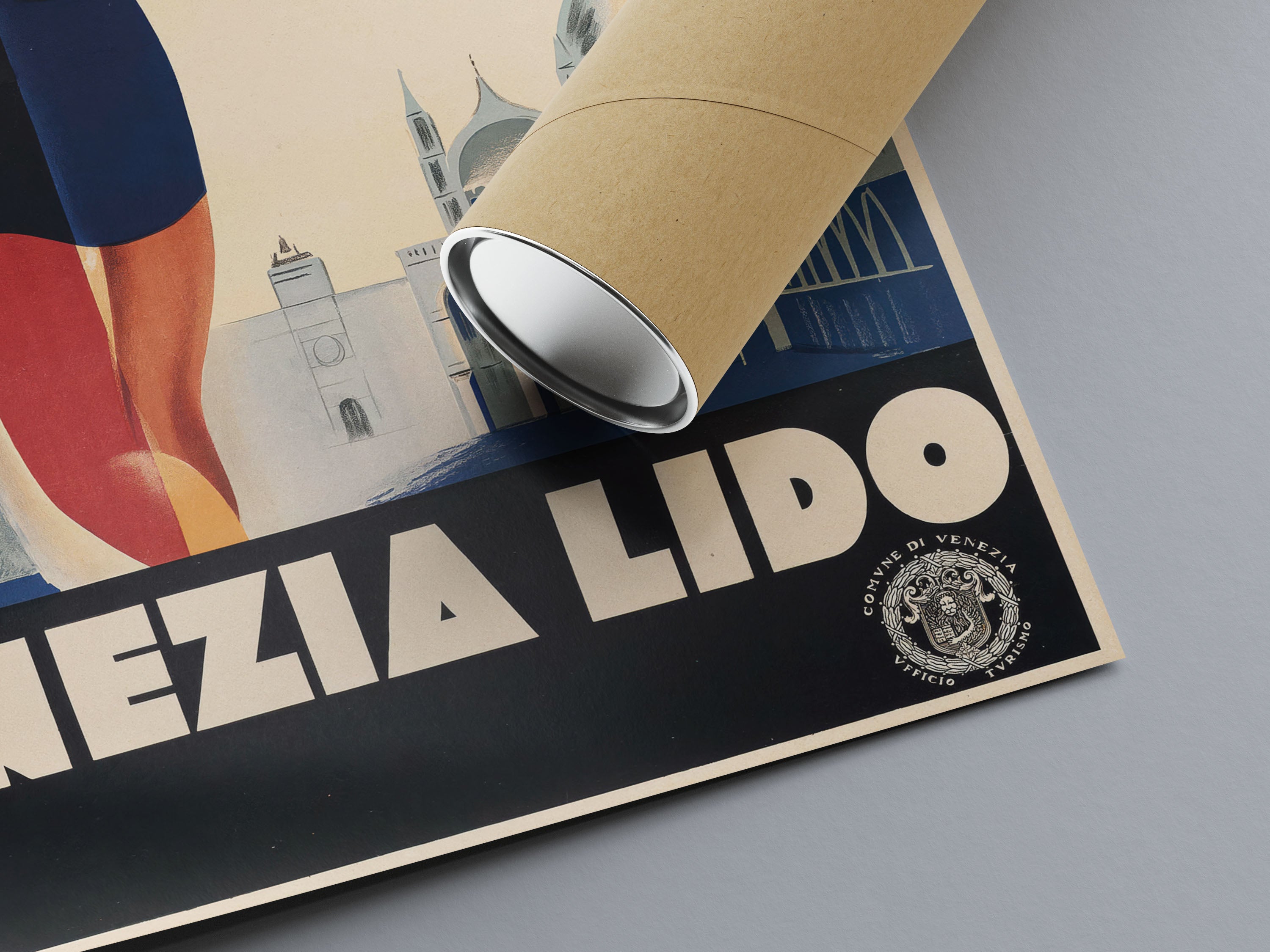 Affiche Venezia Lido- Marcello Dudovich et Marcello Nizolli - papier mat 230gr/m²