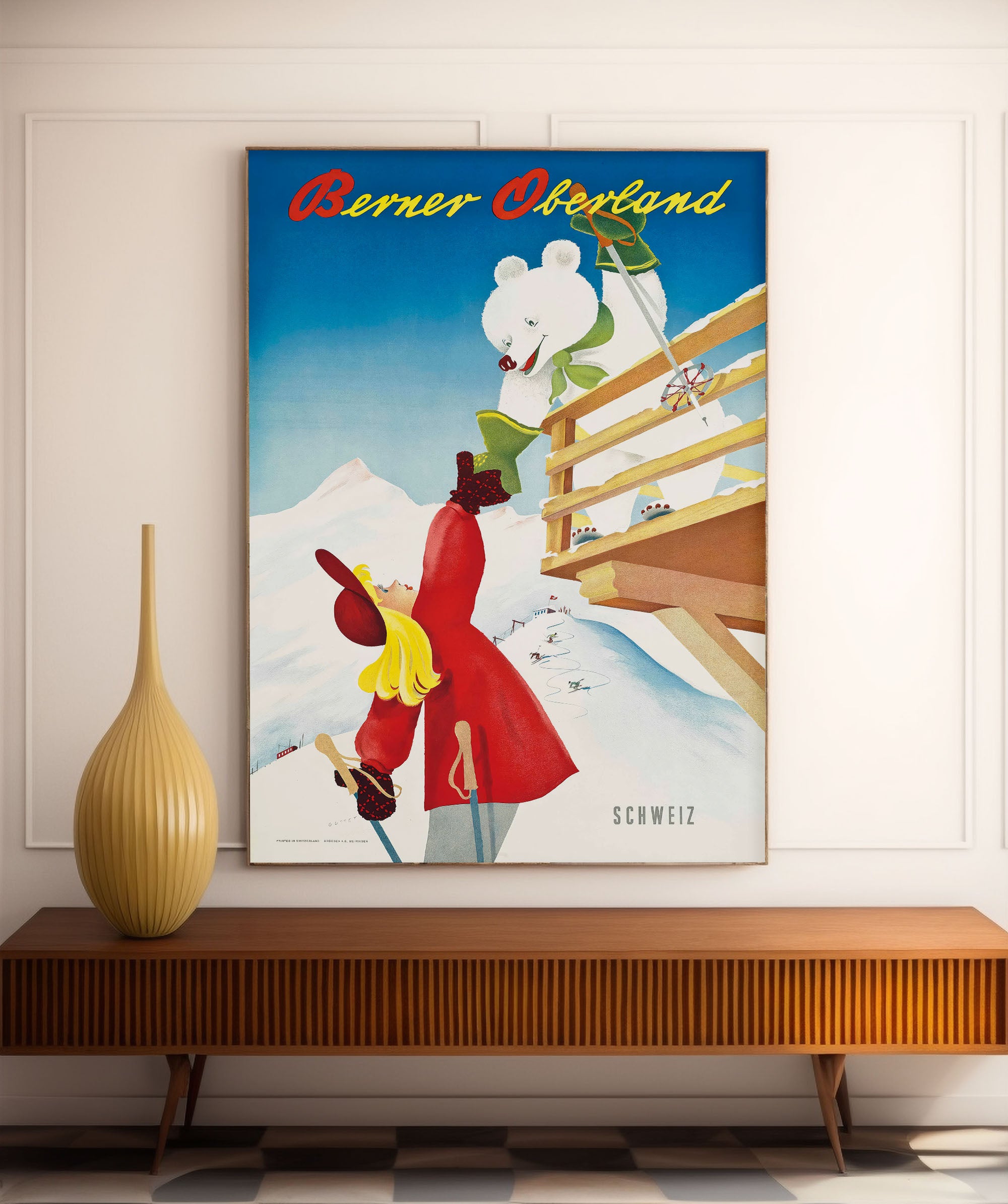Affiche Berner Oberland - Paul Gusset - Haute Définition - papier mat 230gr/m²
