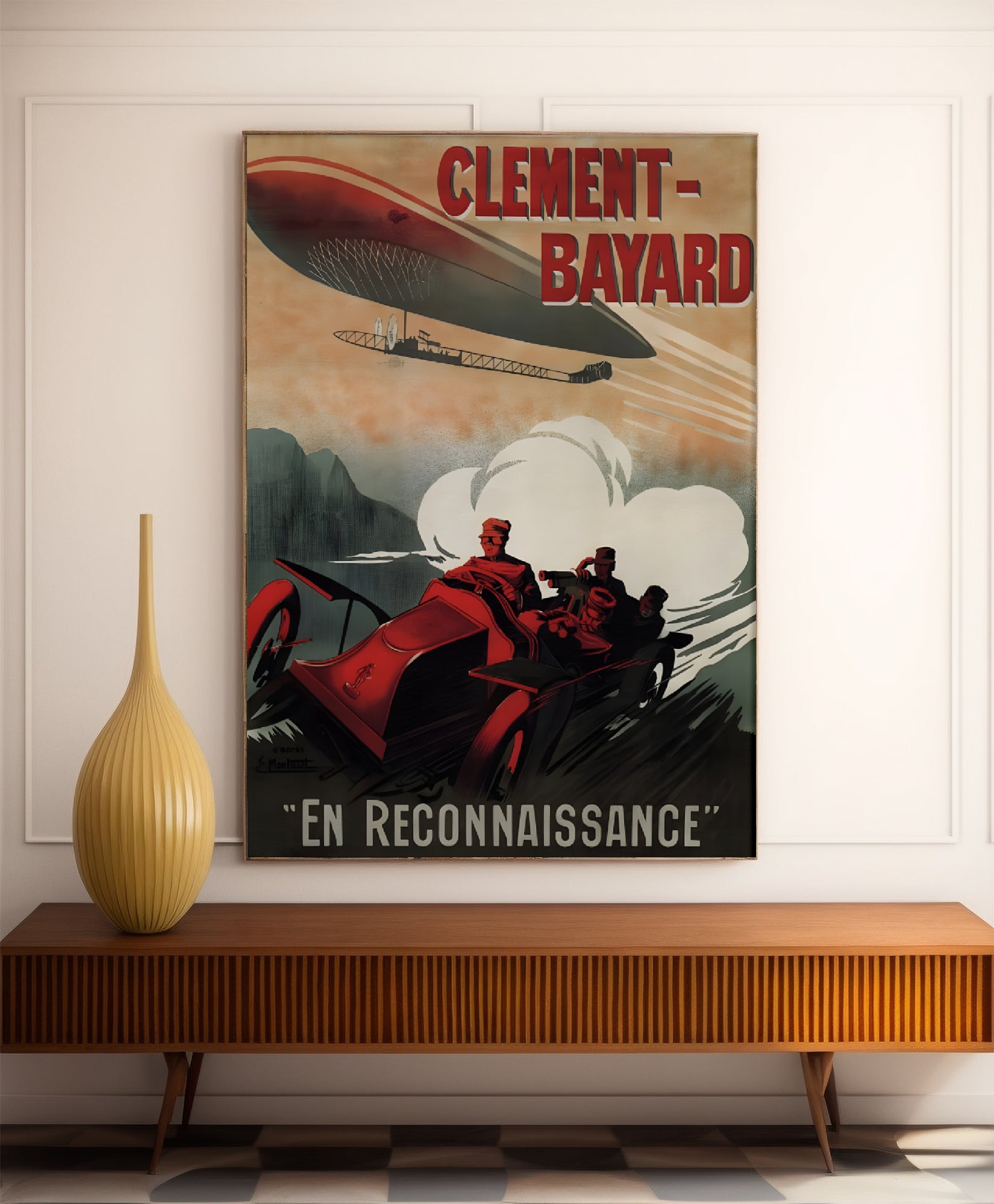 Affiche publicitaire vintage "Clément-Bayard" - Ernest Montaut - Haute Définition - papier mat 230gr/m²