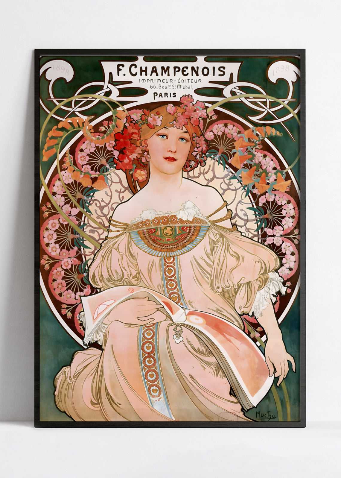 Affiche Alphonse Muchat "Champenois" - Art Nouveau - Haute Définition - papier mat 230gr/m2
