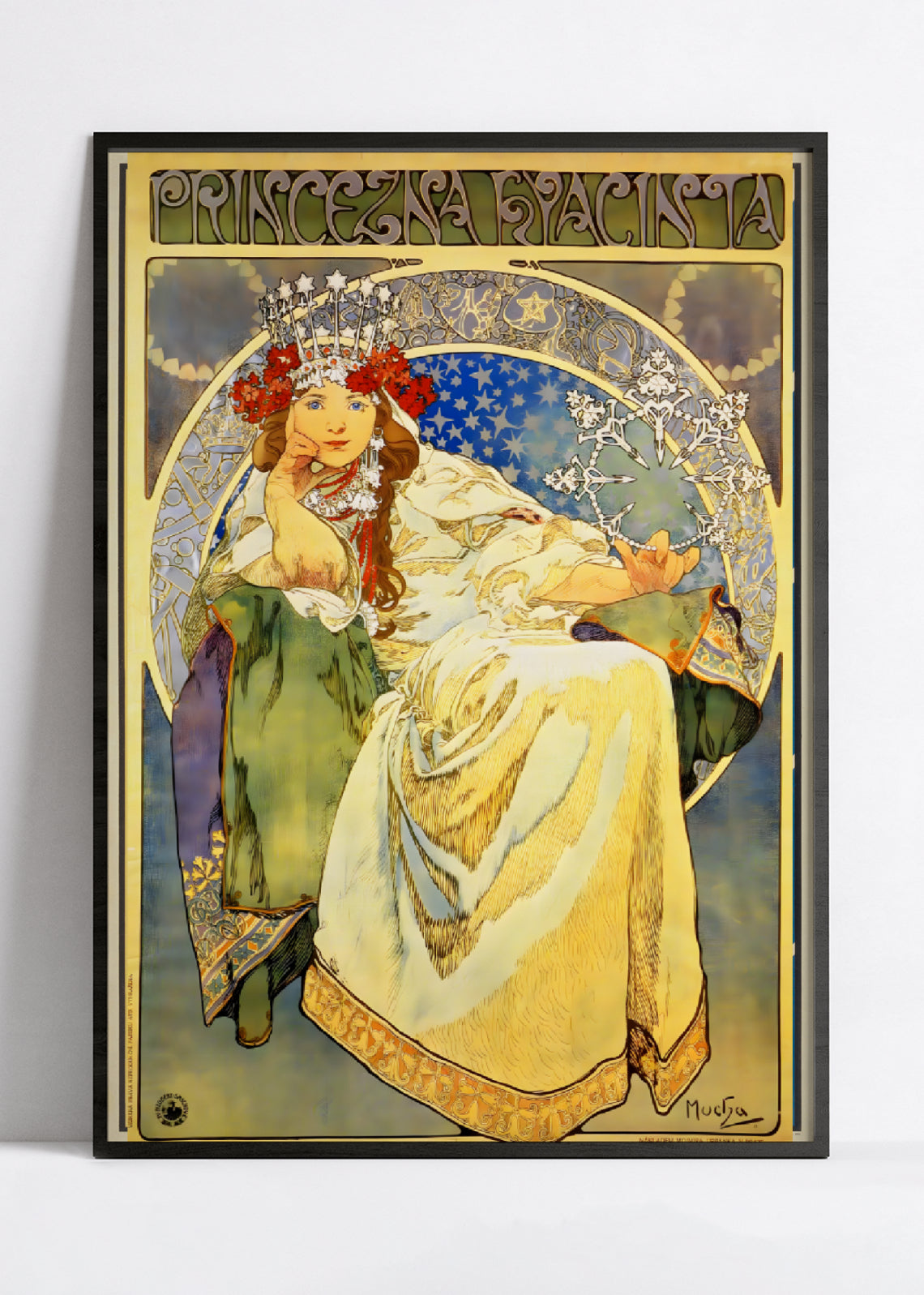 Affiche Alphonse Mucha "Princesse Hyacinthe" - Art Nouveau - Haute Définition - papier mat 230gr/m2