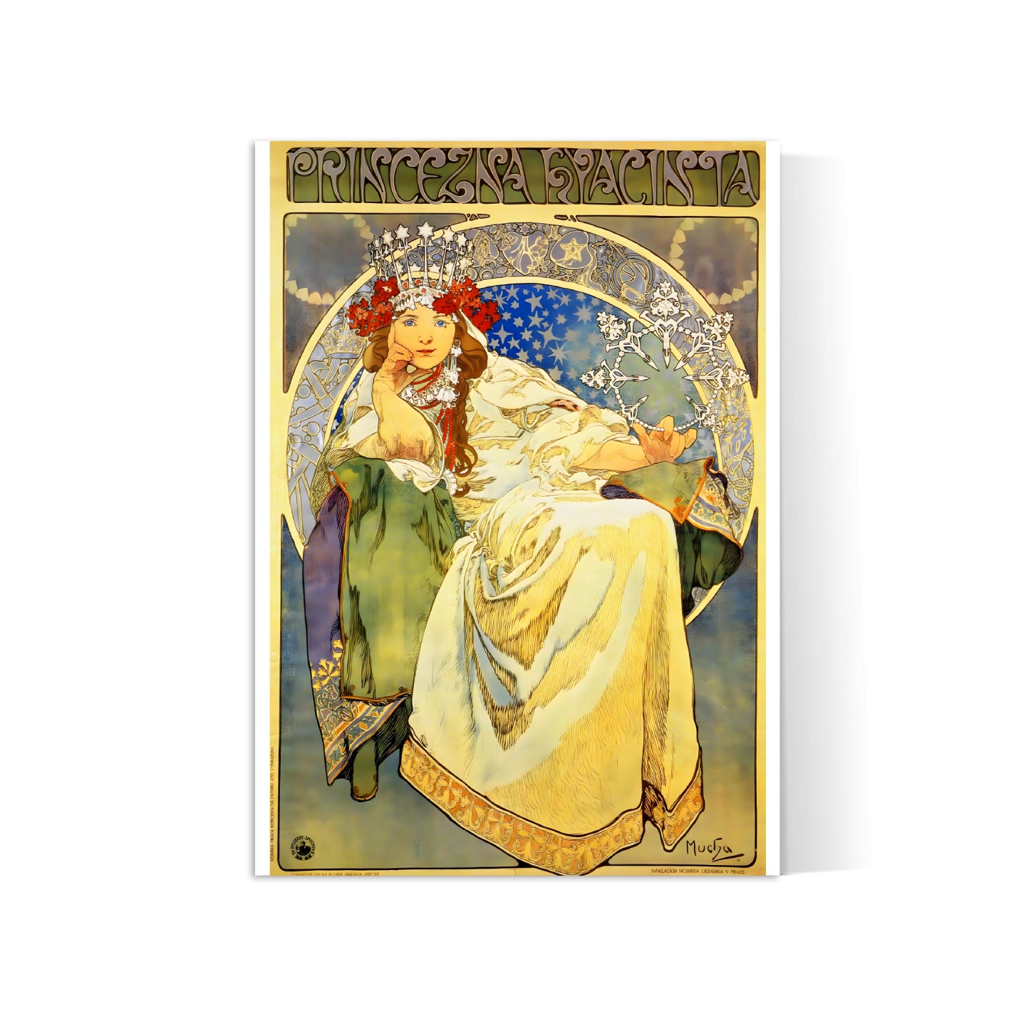 Affiche Alphonse Mucha "Princesse Hyacinthe" - Art Nouveau - Haute Définition - papier mat 230gr/m2