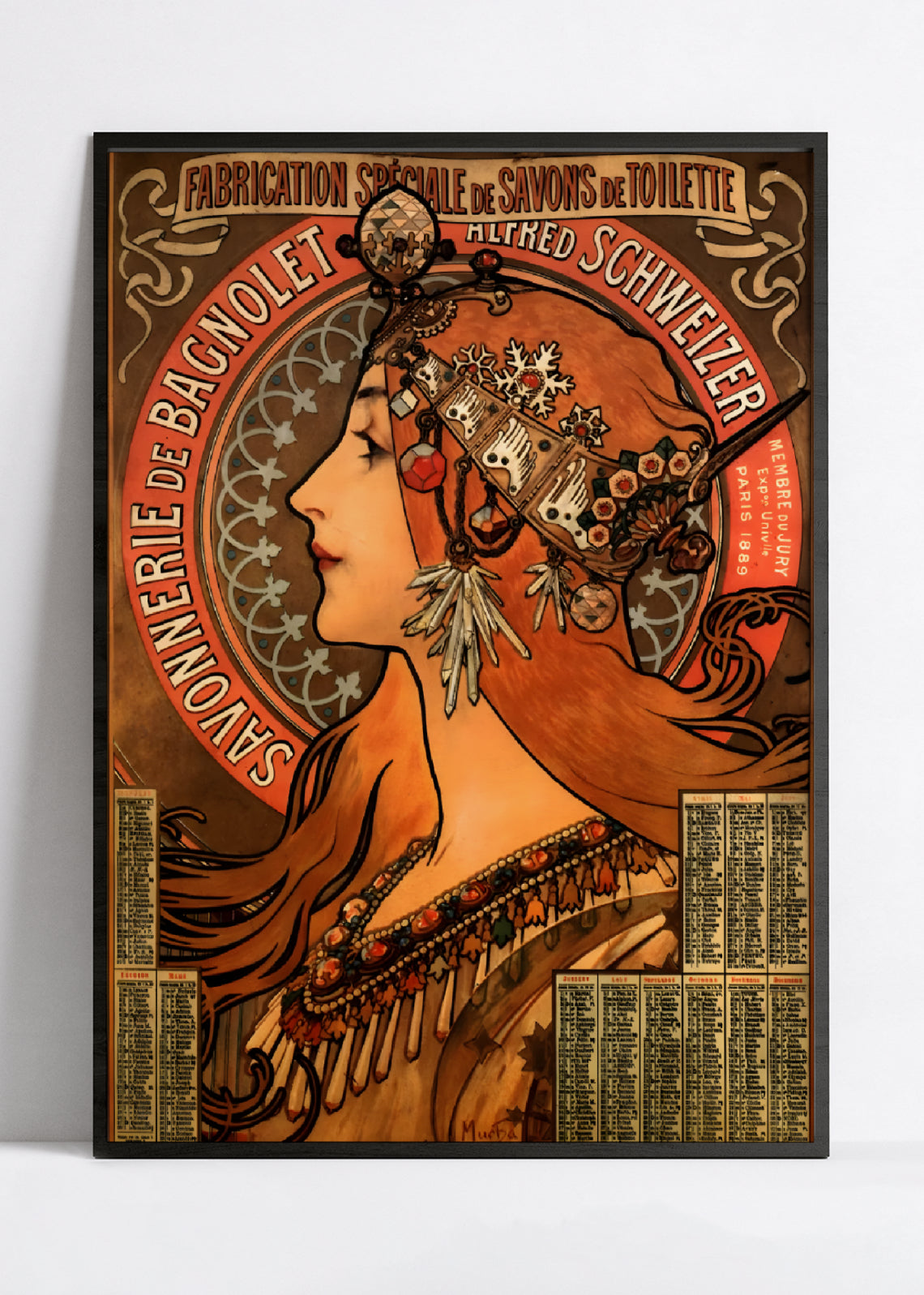 Affiche Alphonse Mucha "Savon Bagnolet" - Art Nouveau - Haute Définition - papier mat 230gr/m2