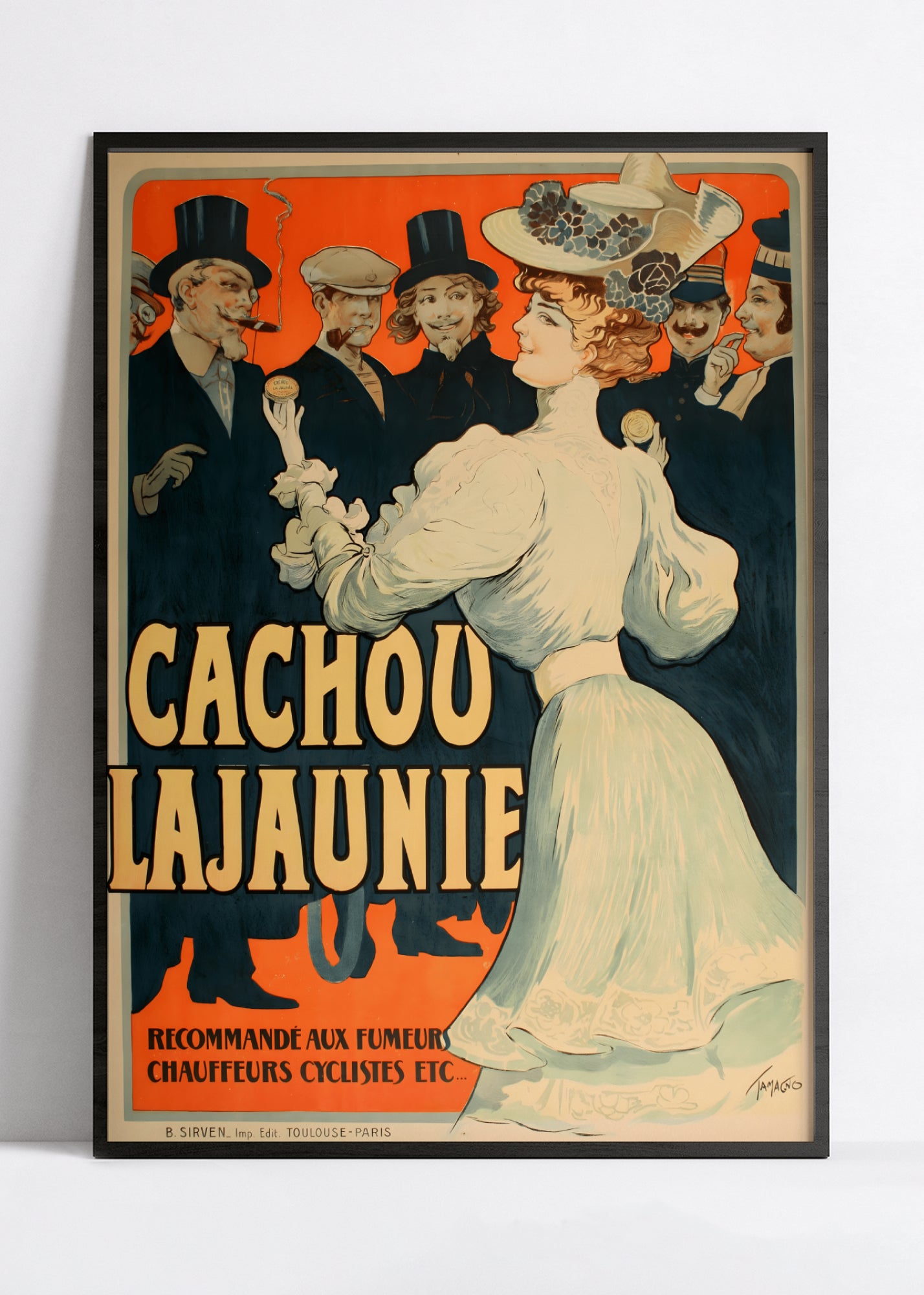 Affiche Cuisine vintage "Cachou Lajaunie" - Francisco Tamagno - Haute Définition - papier mat 230gr/m²