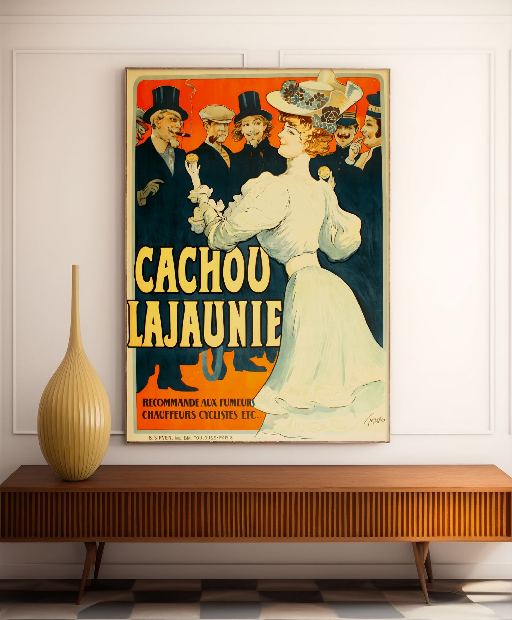 Affiche Cuisine vintage "Cachou Lajaunie" - Francisco Tamagno - Haute Définition - papier mat 230gr/m²