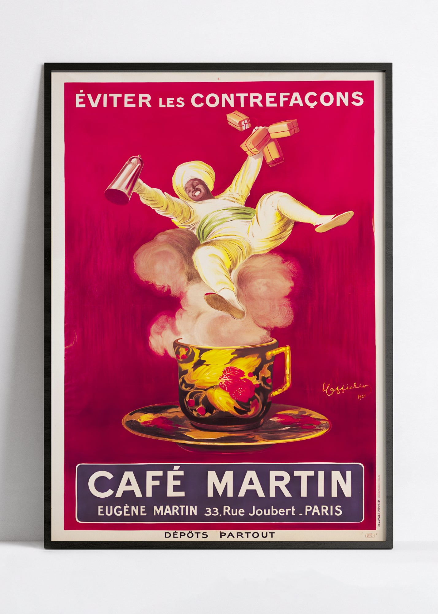 Affiche cuisine vintage "Café Martin" - Leonetto Cappiello - Haute Définition - papier mat 230gr/m²