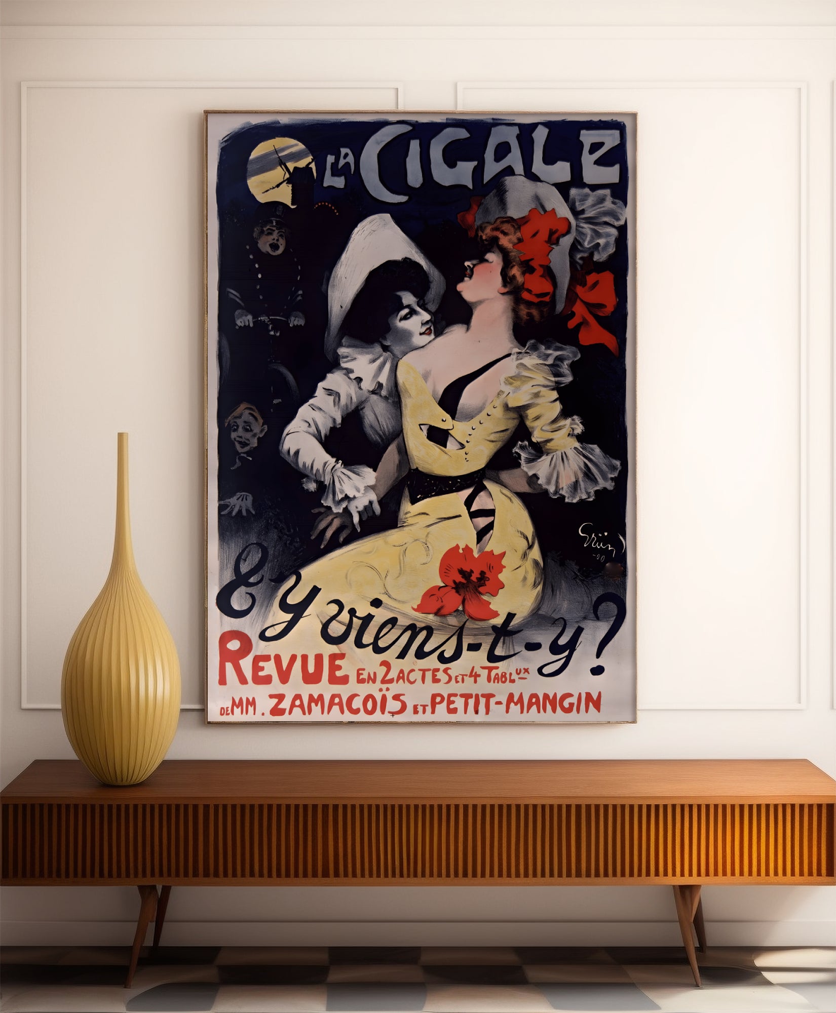 Affiche cabaret vintage "La Cigale" - Grün- Haute Définition - papier mat 230gr/m²