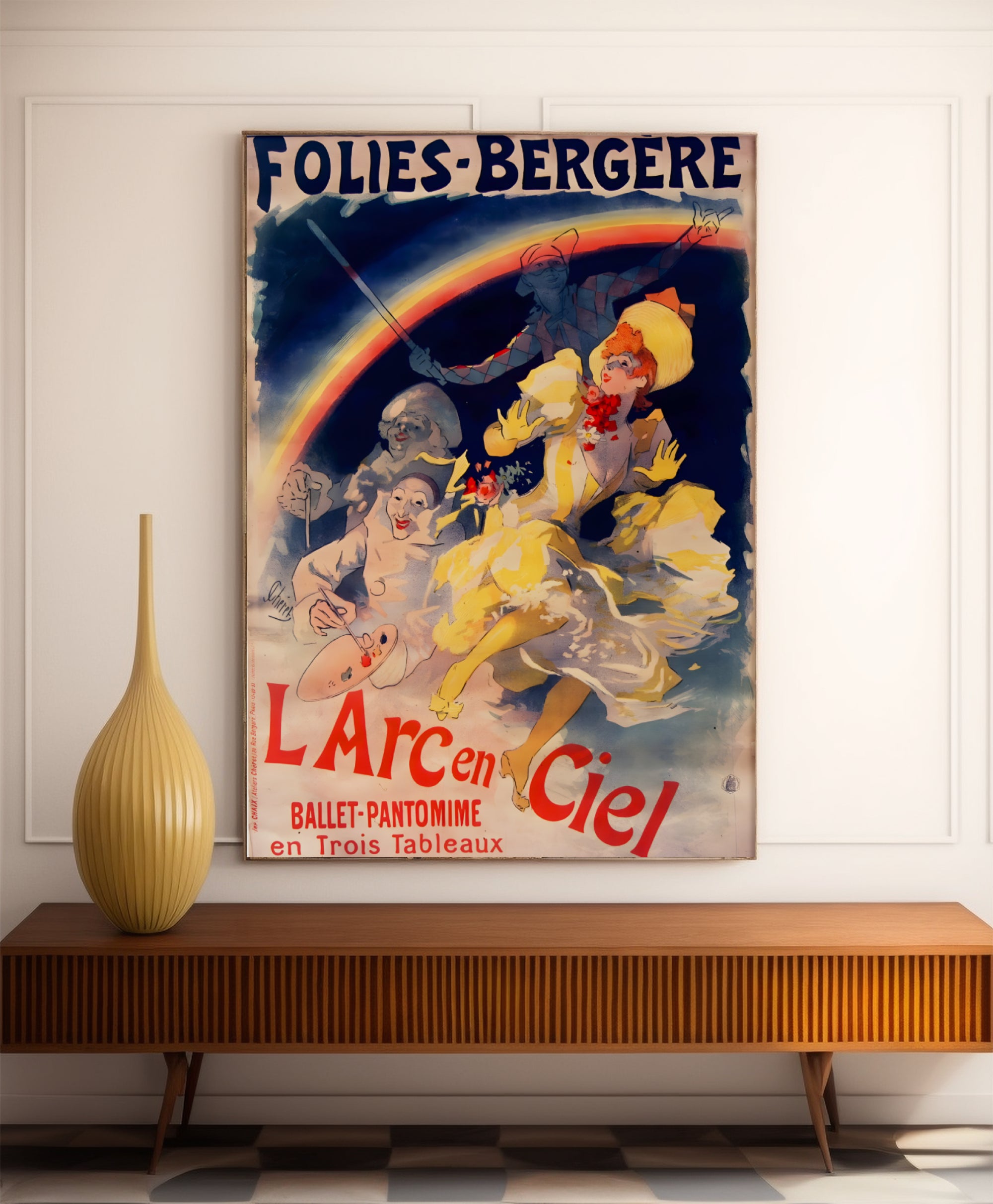 Affiche cabaret vintage "l'Arc en ciel" - Jules Cheret - Haute Définition - papier mat 230gr/m²