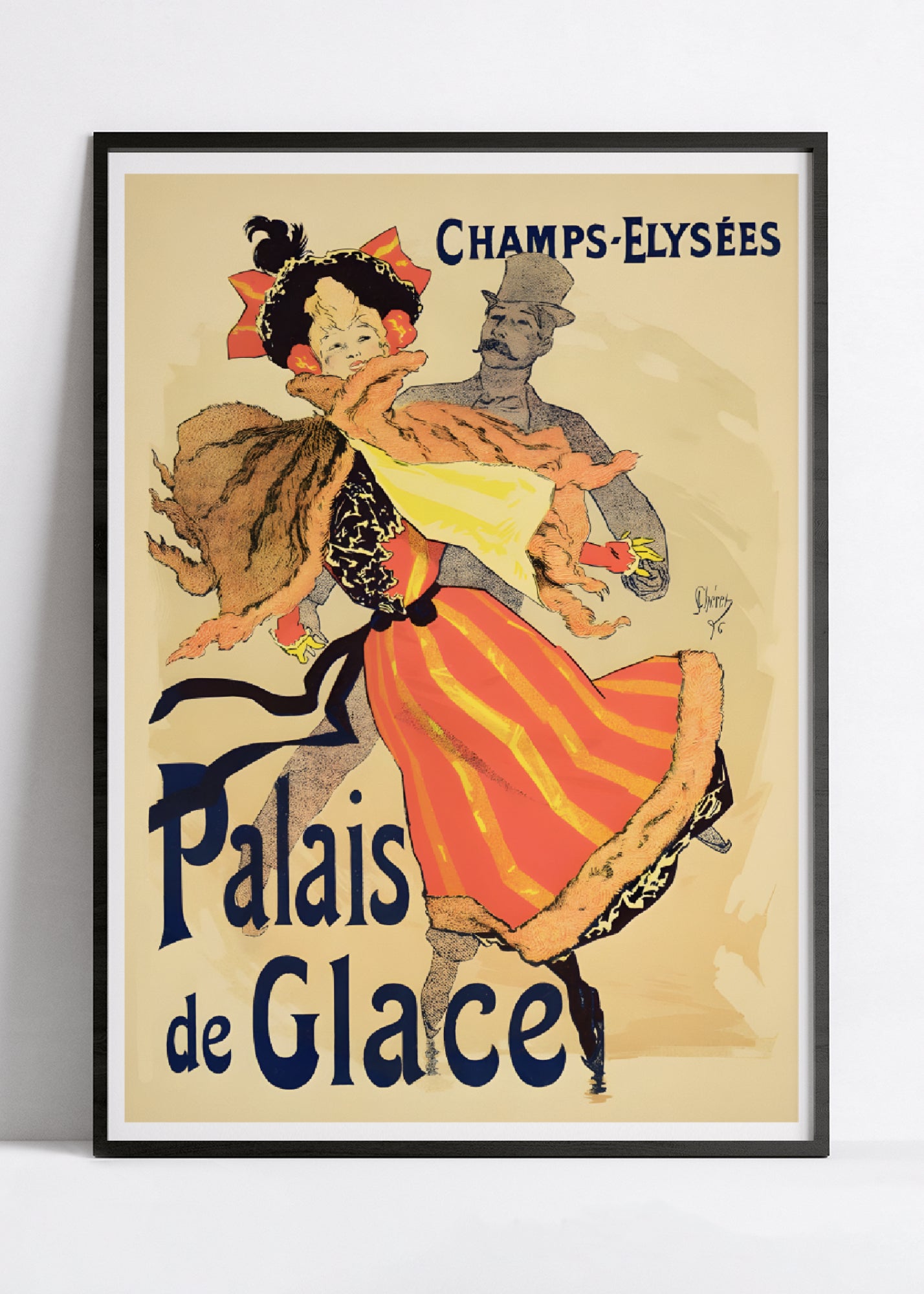 Affiche cabaret vintage "Palais des glaces" - Jules Cheret - Haute Définition - papier mat 230gr/m²