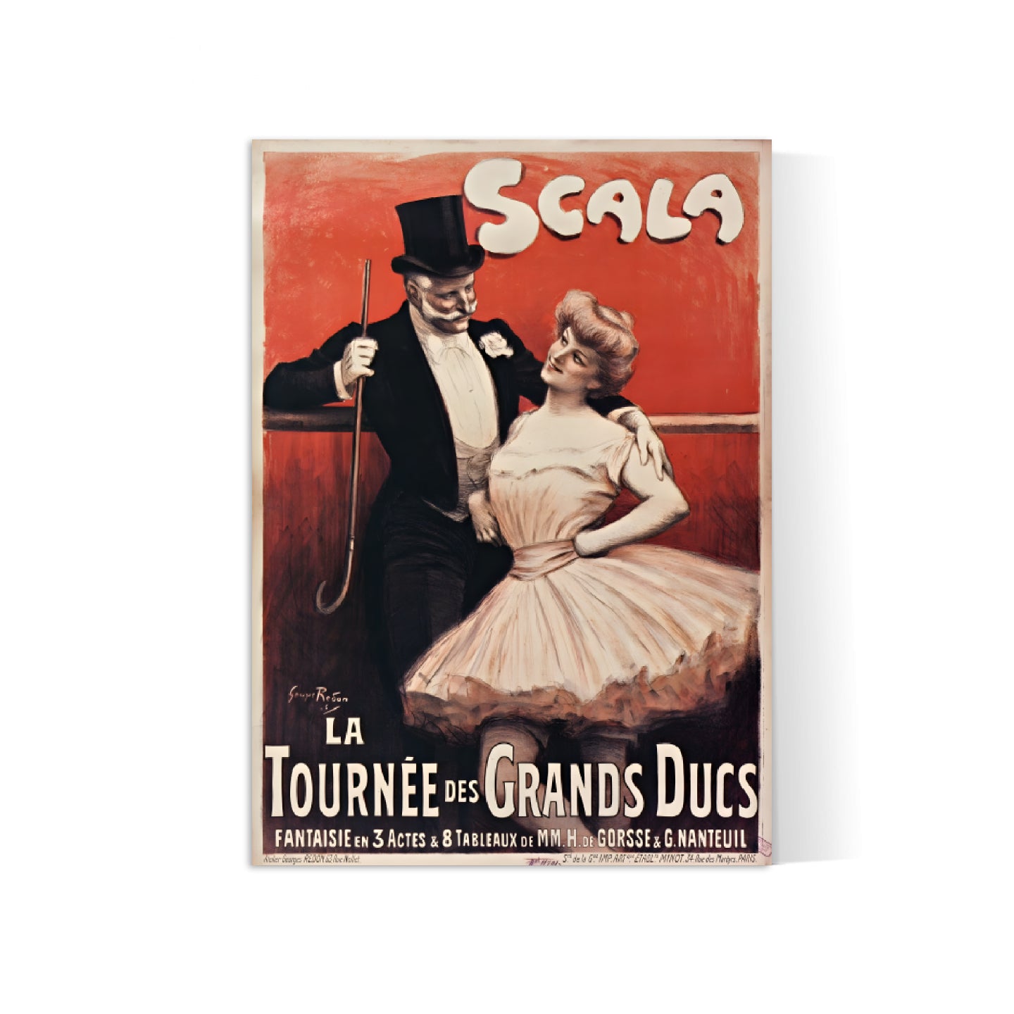 Affiche cabaret vintage "Scala - la tournée des grands Ducs" - Georges Redon - Haute Définition - papier mat 230gr/m²